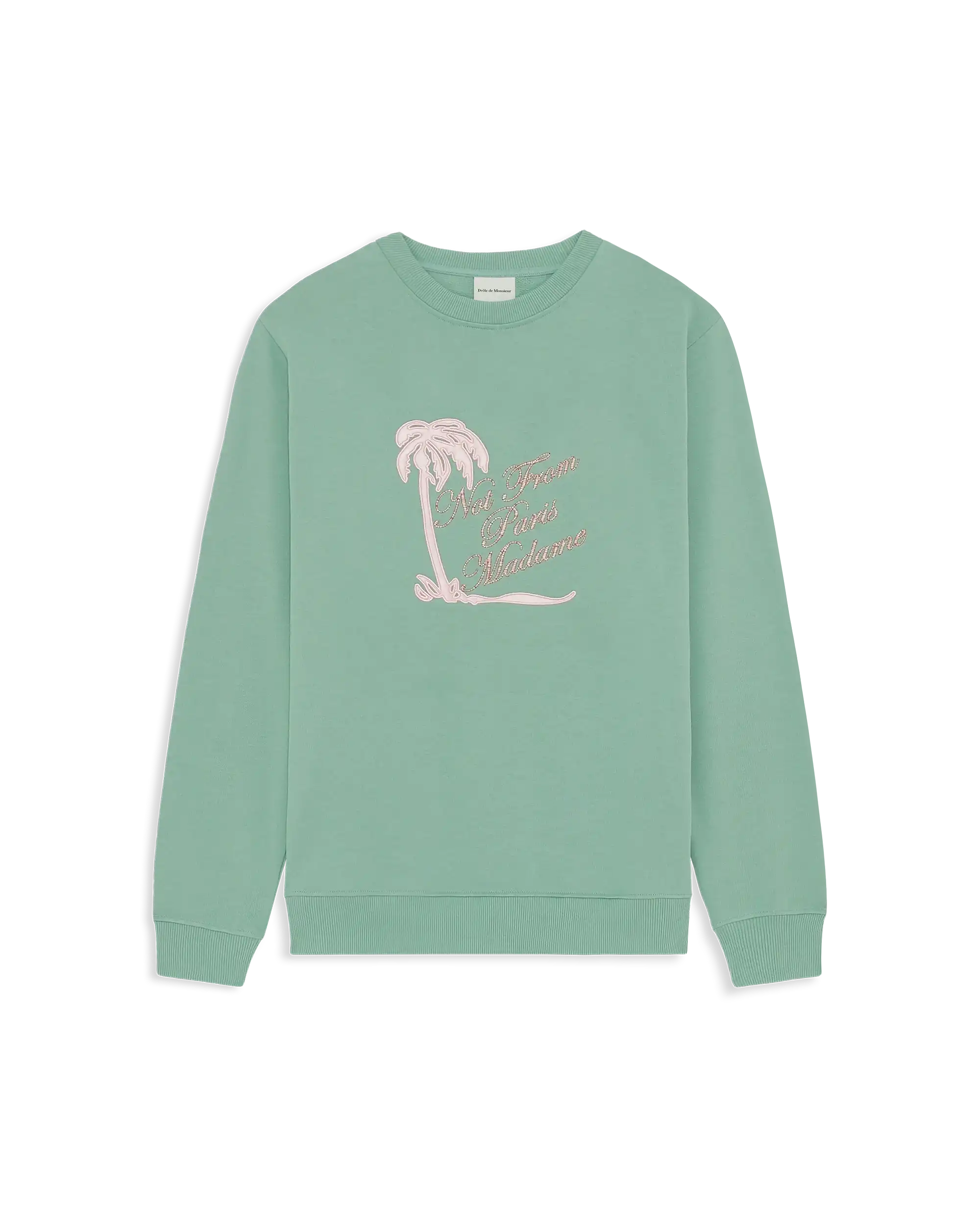 Drôle De Monsieur Slogan Palmiers Sweatshirt Wassergrün