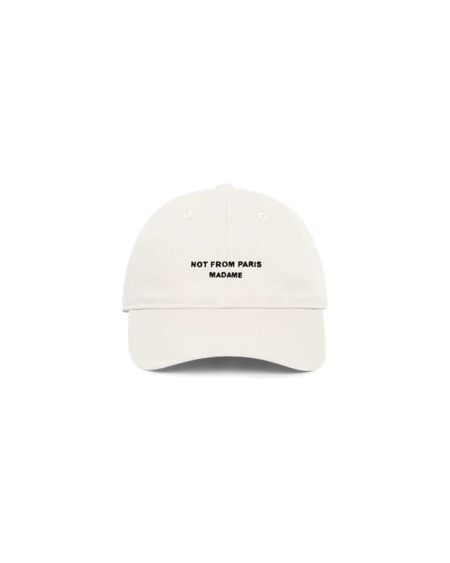 Drôle De Monsieur Slogan Cap Basecap Off-White Baumwolle