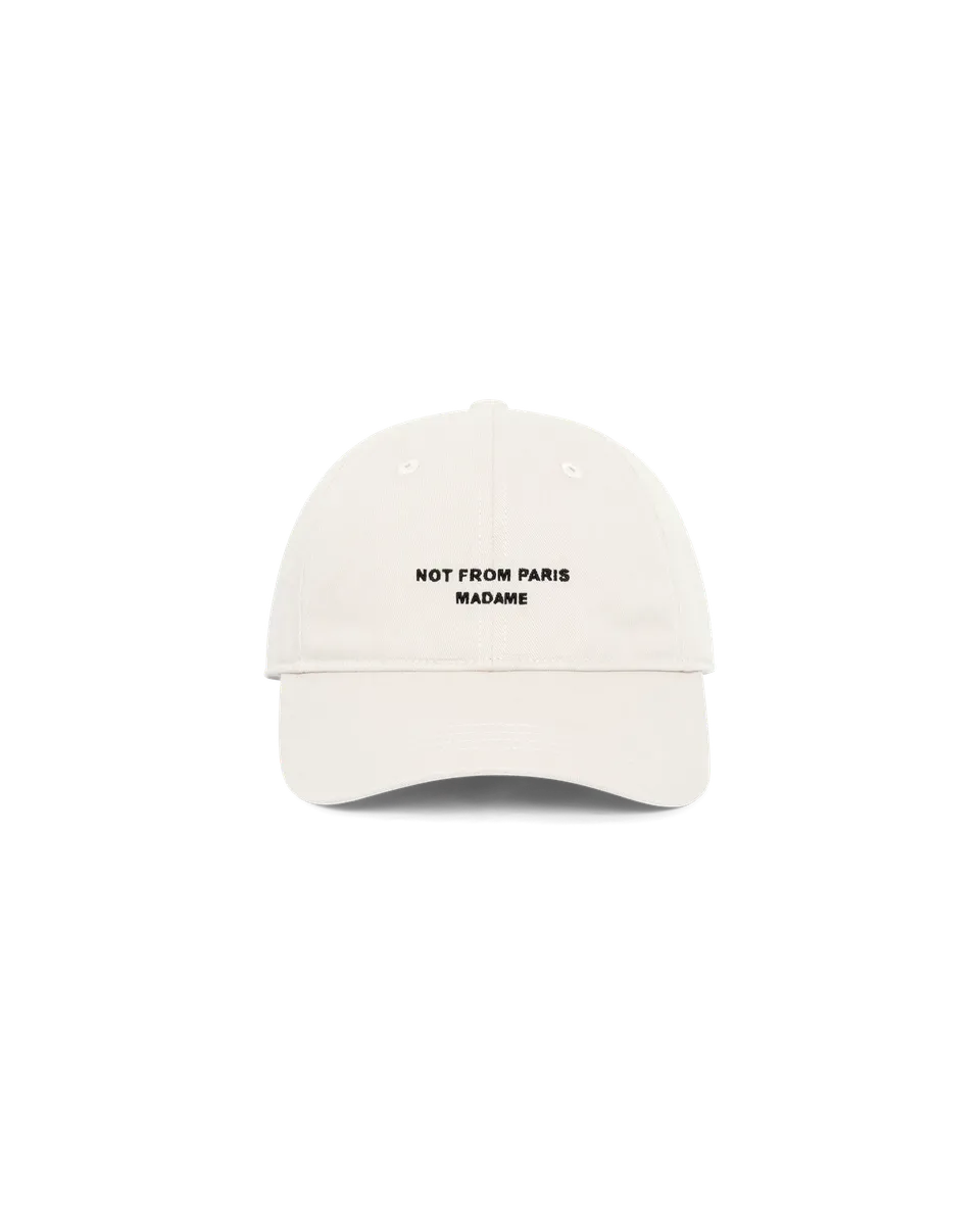 Drôle De Monsieur Slogan Cap Basecap Off-White Baumwolle