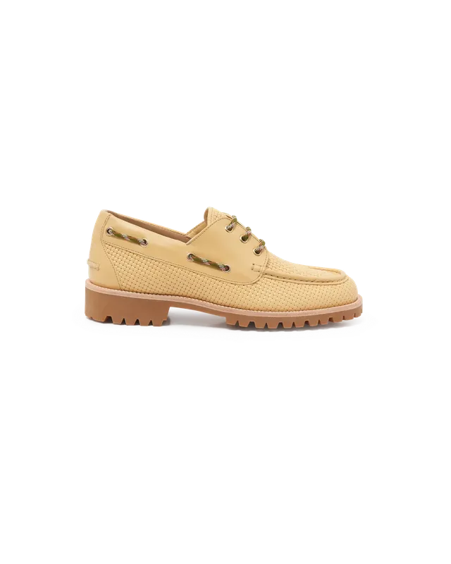 Drôle De Monsieur Bateau Bootsschuh gelb Leder