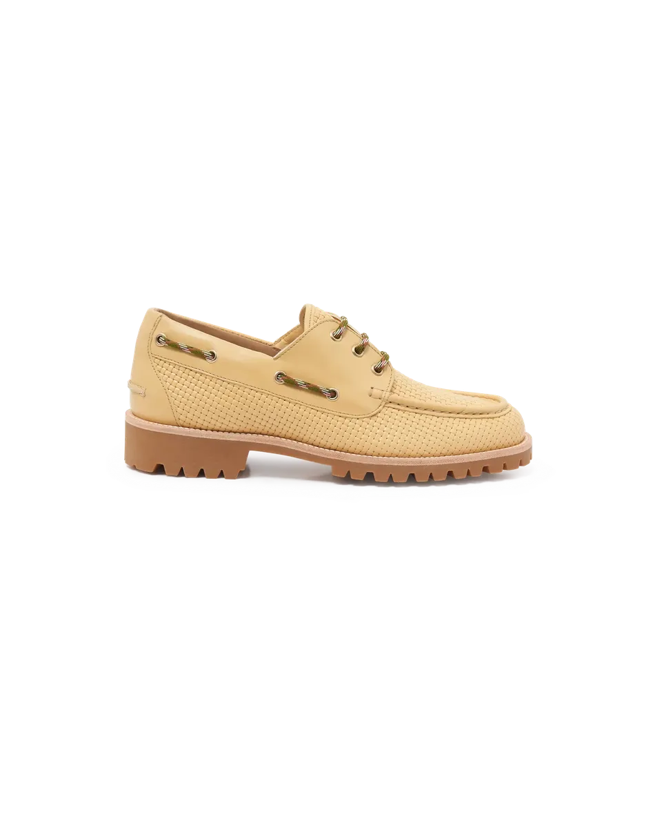 Drôle De Monsieur Bateau Bootsschuh gelb Leder