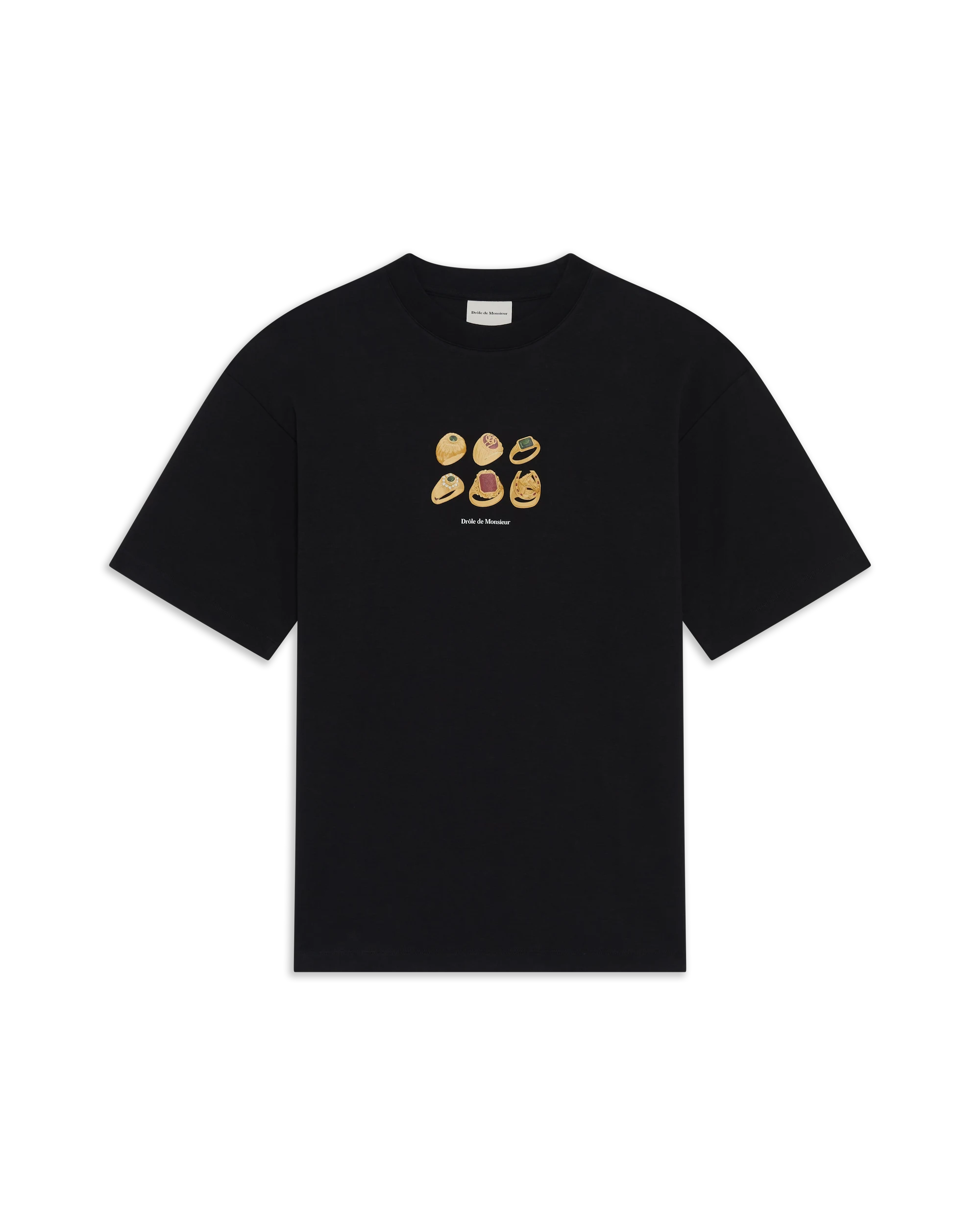 Drôle De Monsieur Rings T-Shirt schwarz Baumwolle