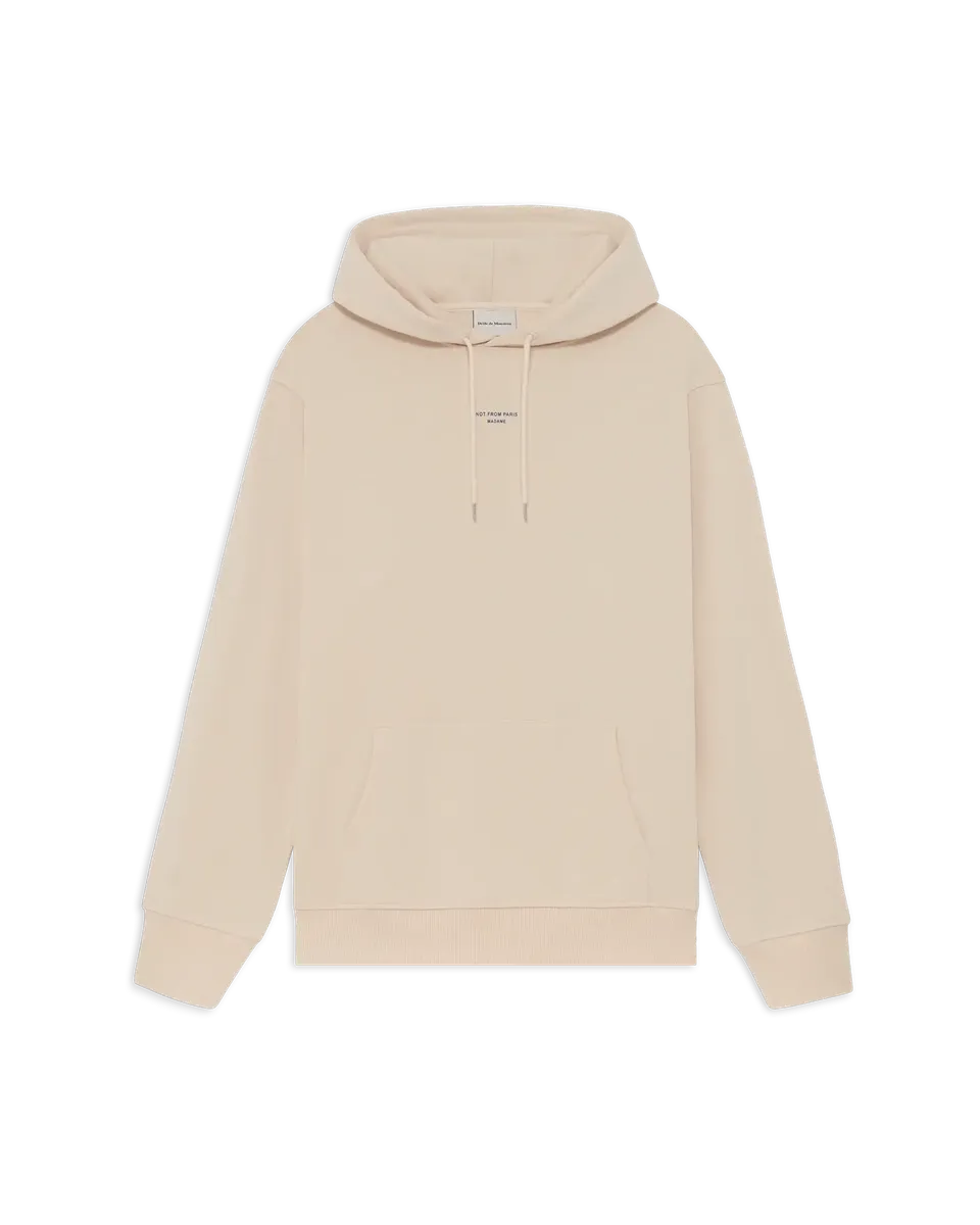 Drôle De Monsieur Hoodie Slogan Classique Hoodie Sand Baumwolle