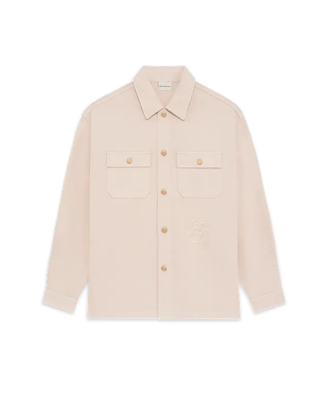 Drôle De Monsieur Chemise Denim Beige Hemd Baumwolle Sand