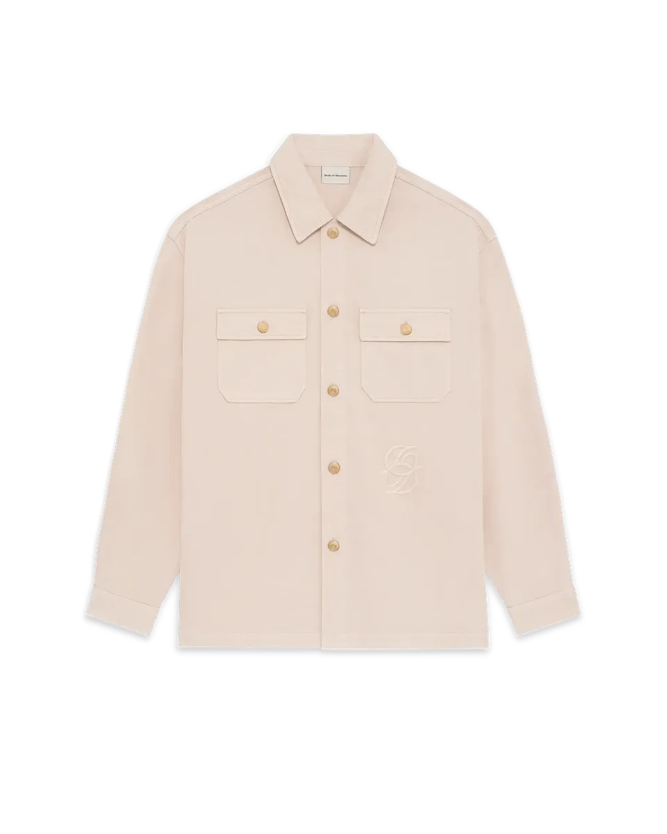 Drôle De Monsieur Chemise Denim Beige Hemd Baumwolle Sand
