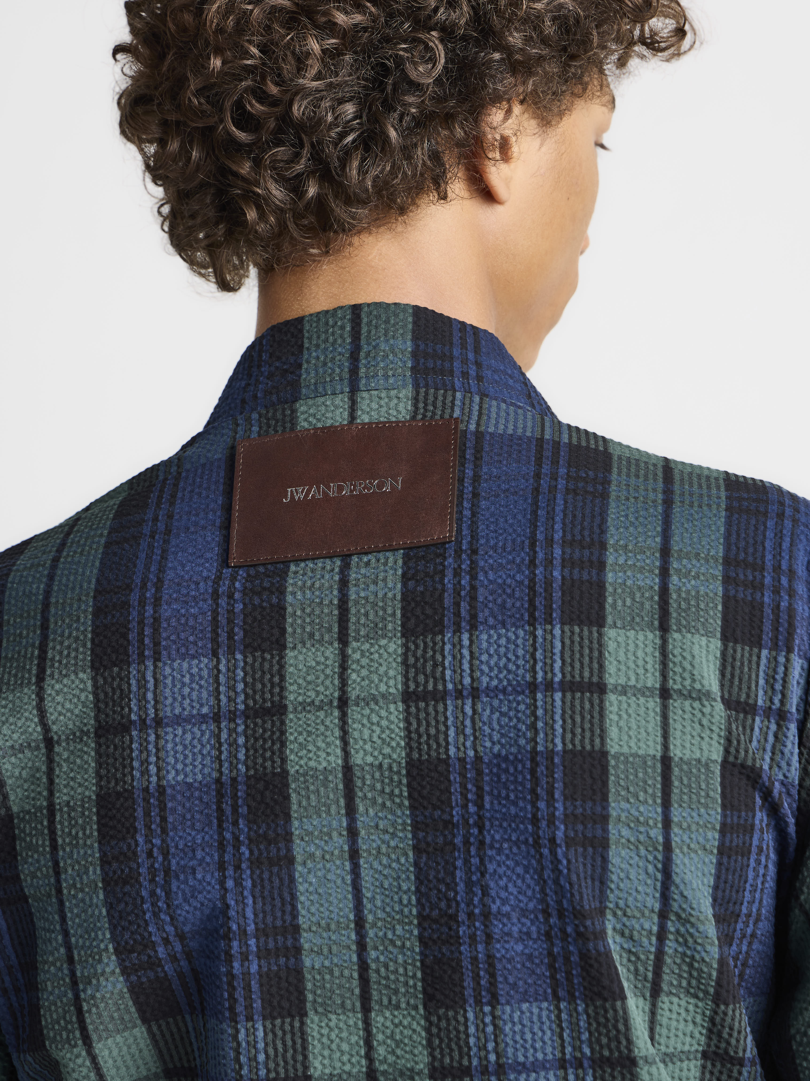 J.W.Anderson Front Zip Blouson Jacke Navy Green Baumwolle