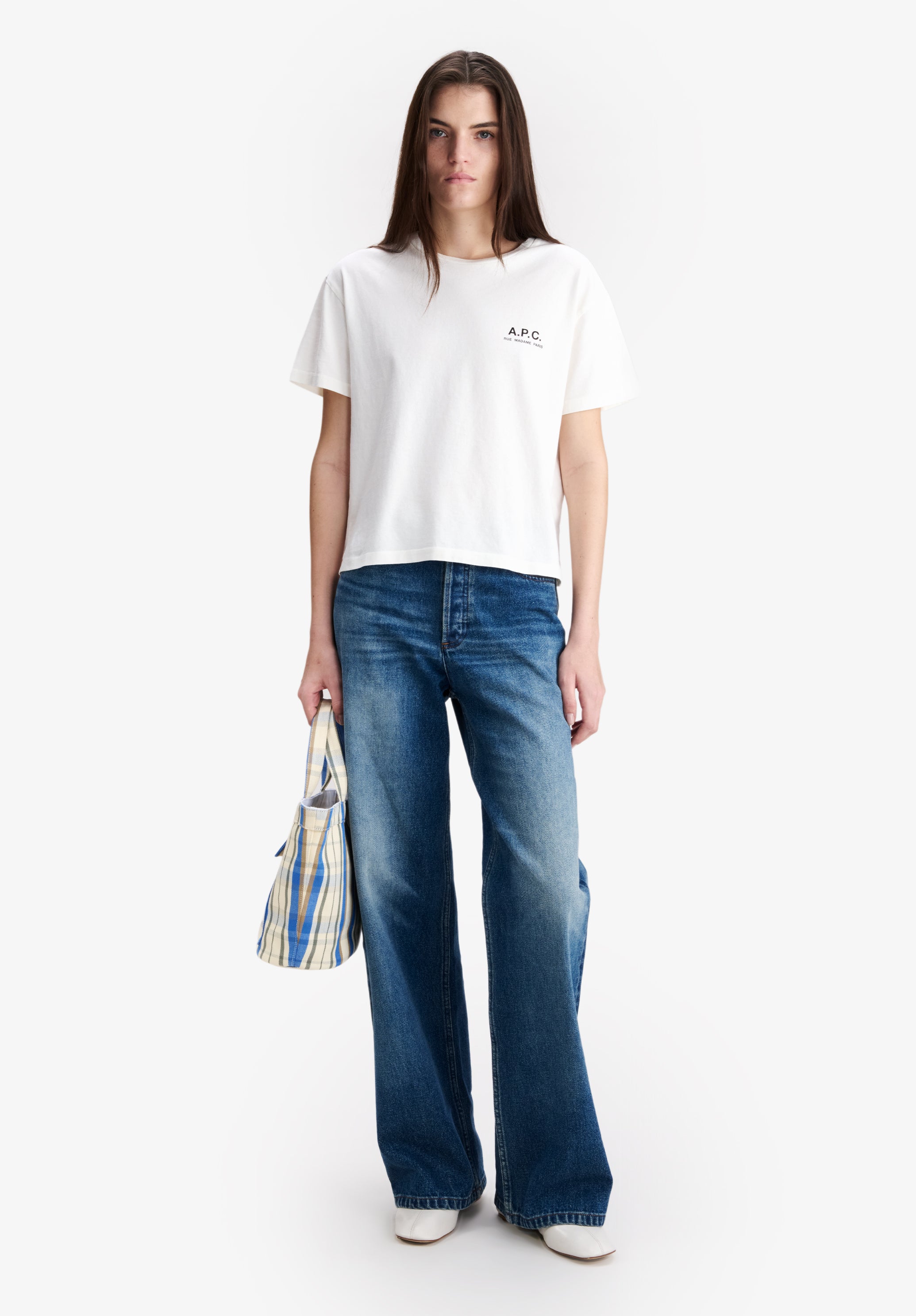 A.P.C. Rue Madame T-Shirt cremeweiß Bio-Baumwolle
