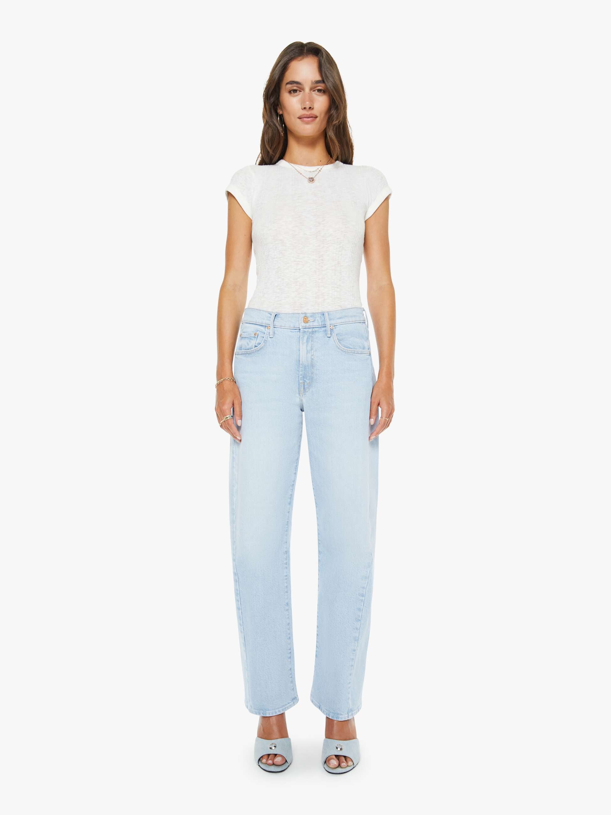 Mother The Mid Rise Half-Pipe Hover Jeans Instant Replay 29