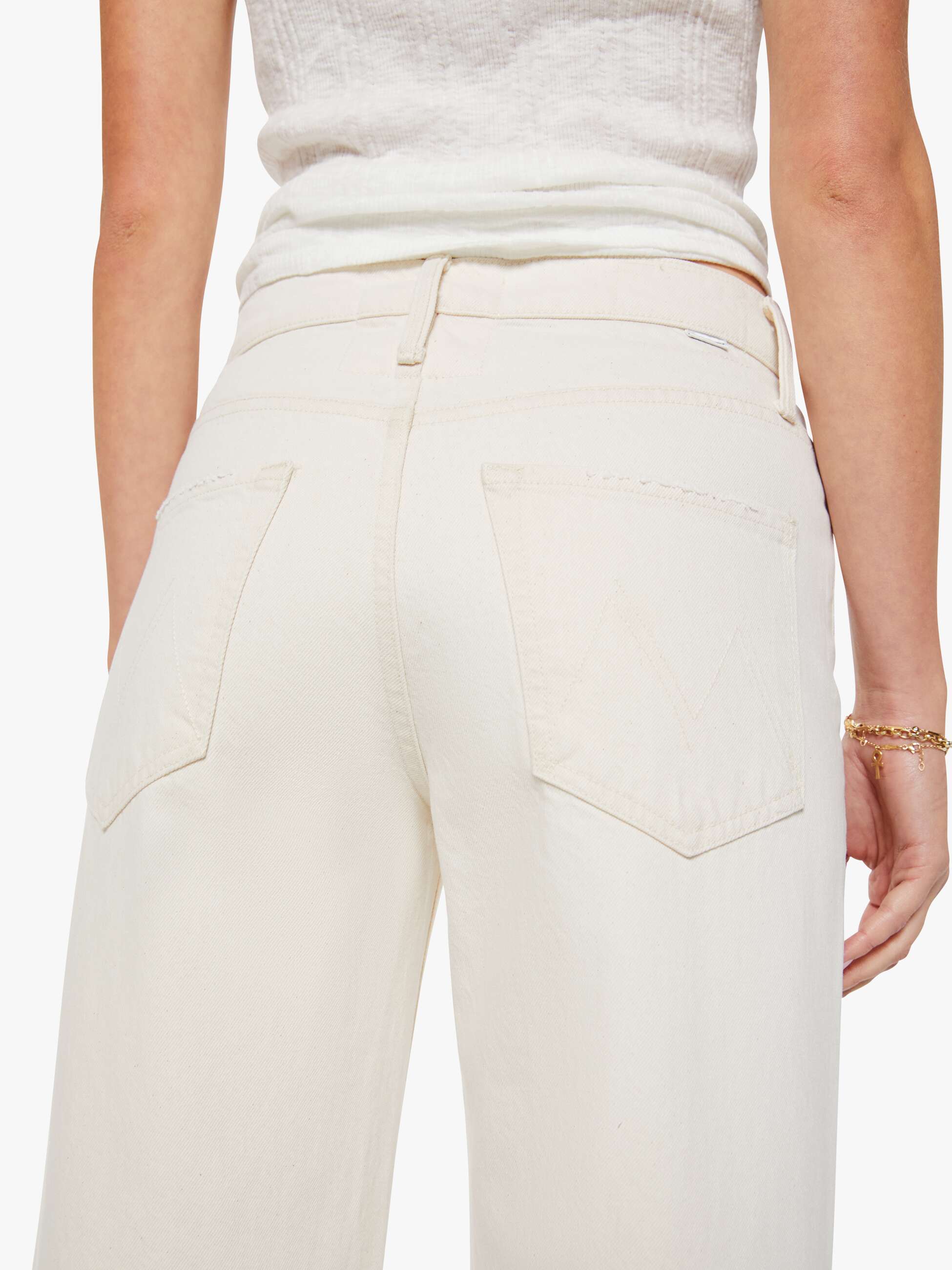 Mother The Dodger Skimp Natural Selection Jeans Weiß Relaxed