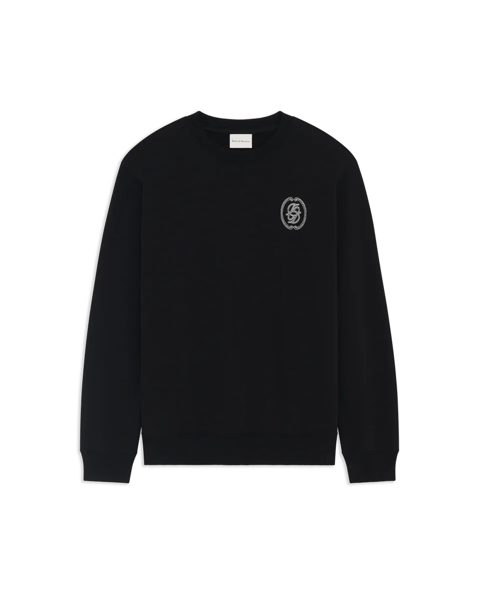Drôle De Monsieur D Mirror Sweatshirt schwarz Baumwolle Stick
