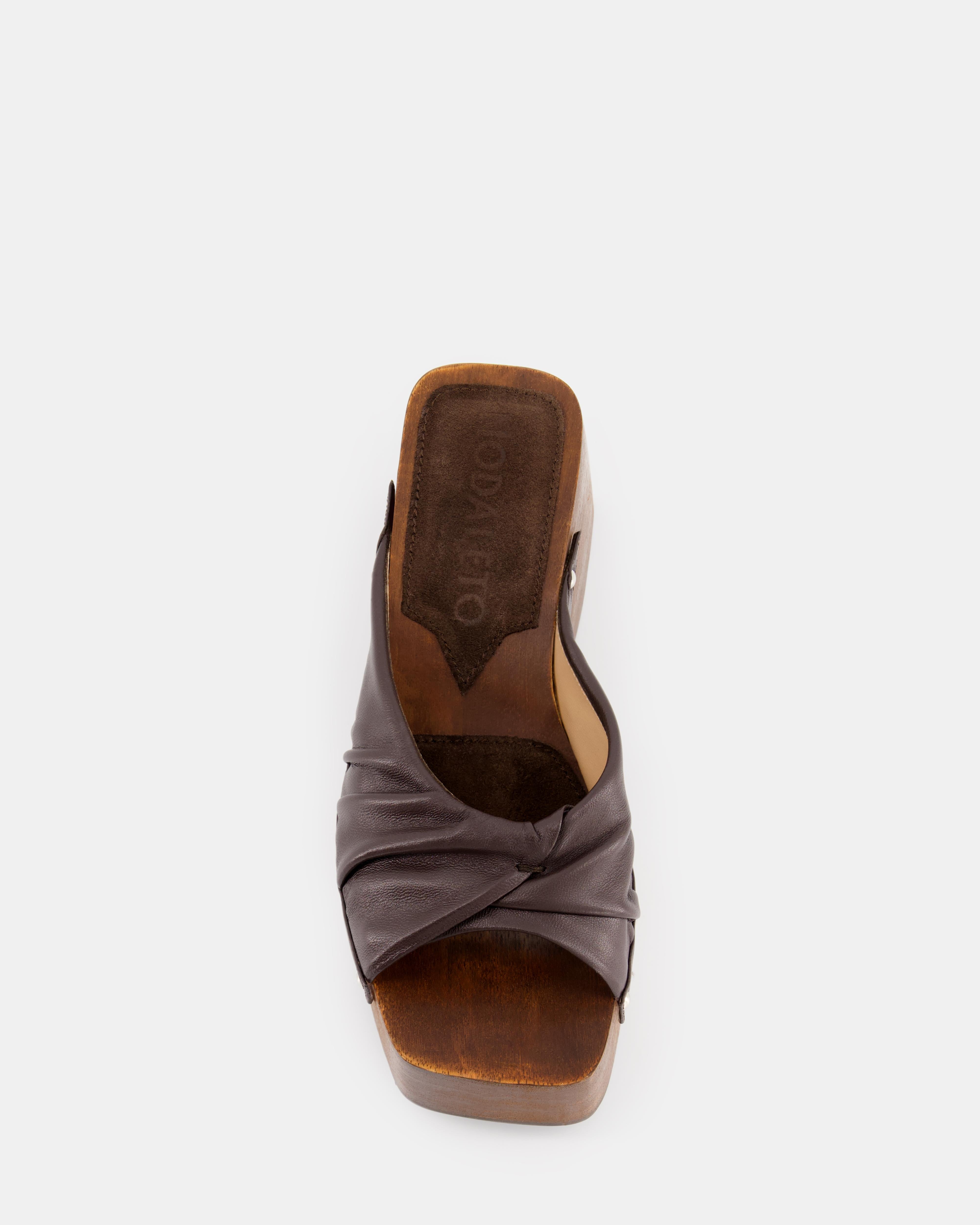 Nodaleto Bulla Mellow Wedge Clogs Braun 80 mm