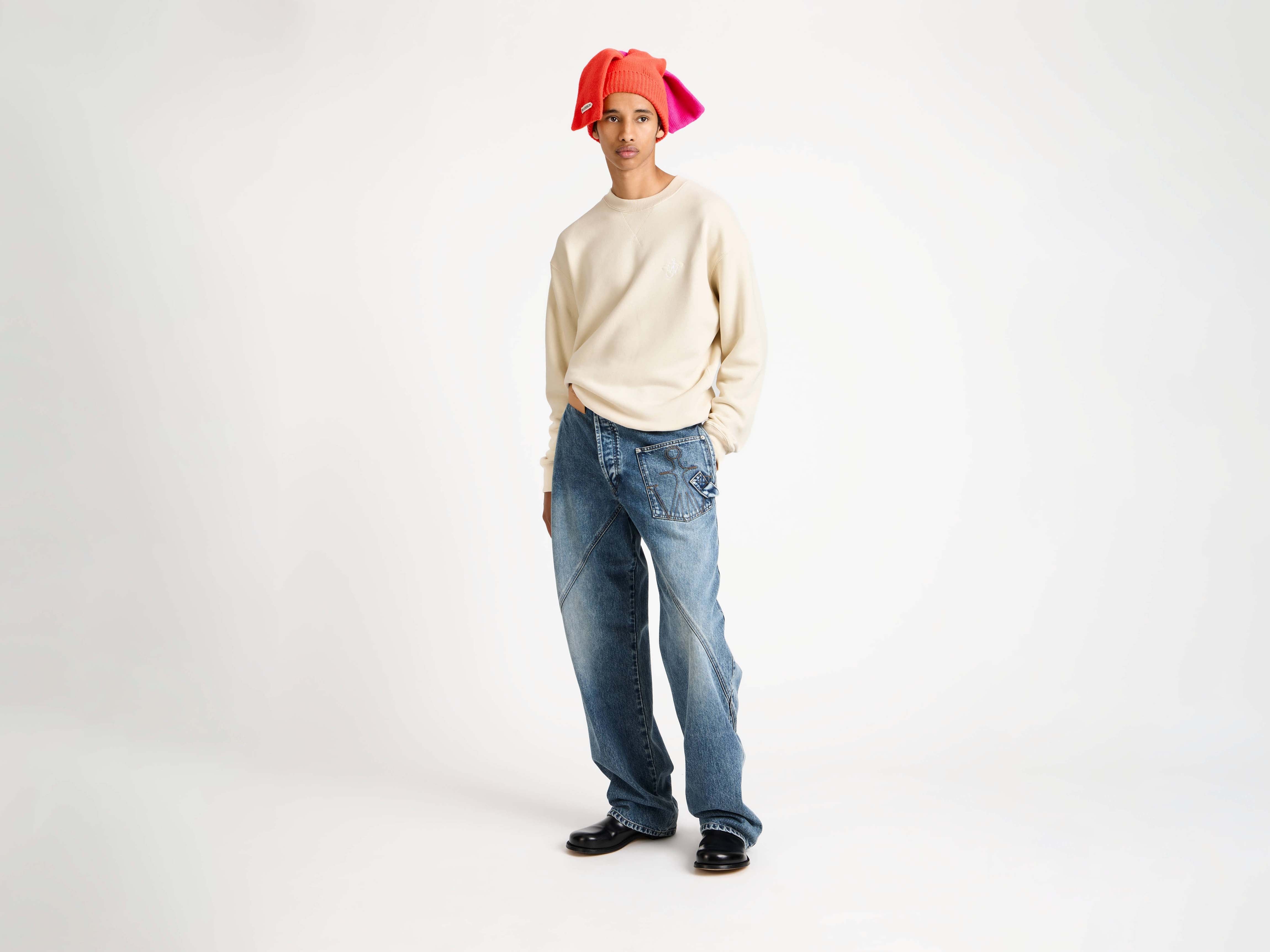 J.W.Anderson Ribbon Anchor Sweatshirt Ecru Jersey