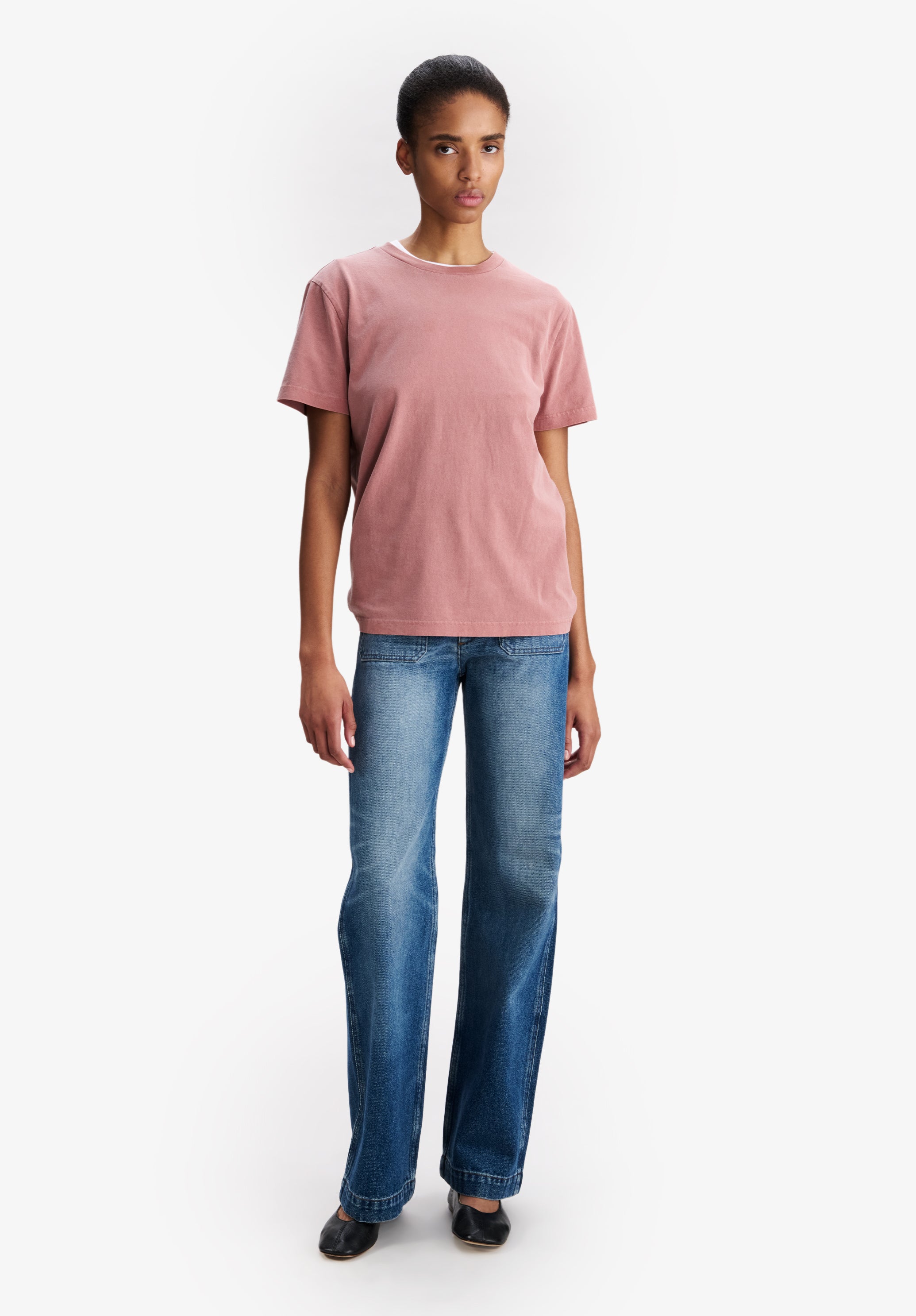 A.P.C. Herbst 27 T-Shirt himbeerrosa Bio-Baumwolle
