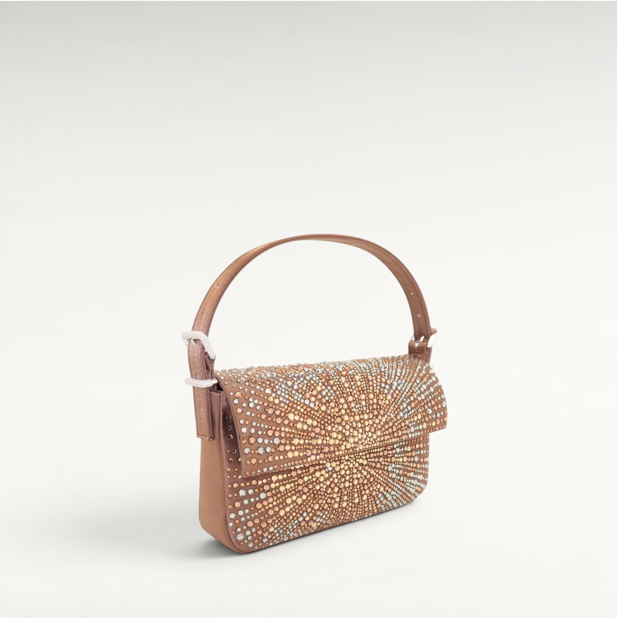 Gedebe Habibi Mini Satin-Clutch Kristall Mirage 20x12cm