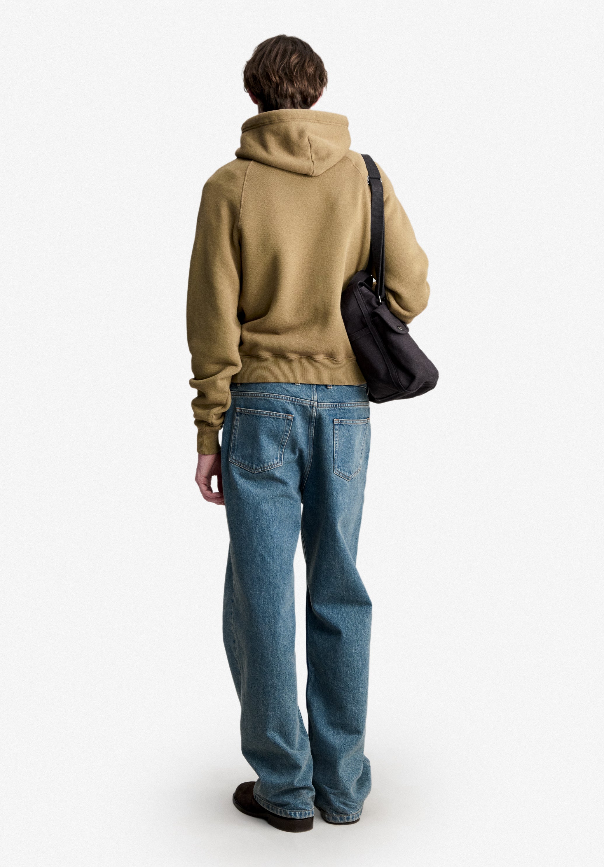 A.P.C. Raglan Hoodie Taupe Bio-Baumwolle Größe M