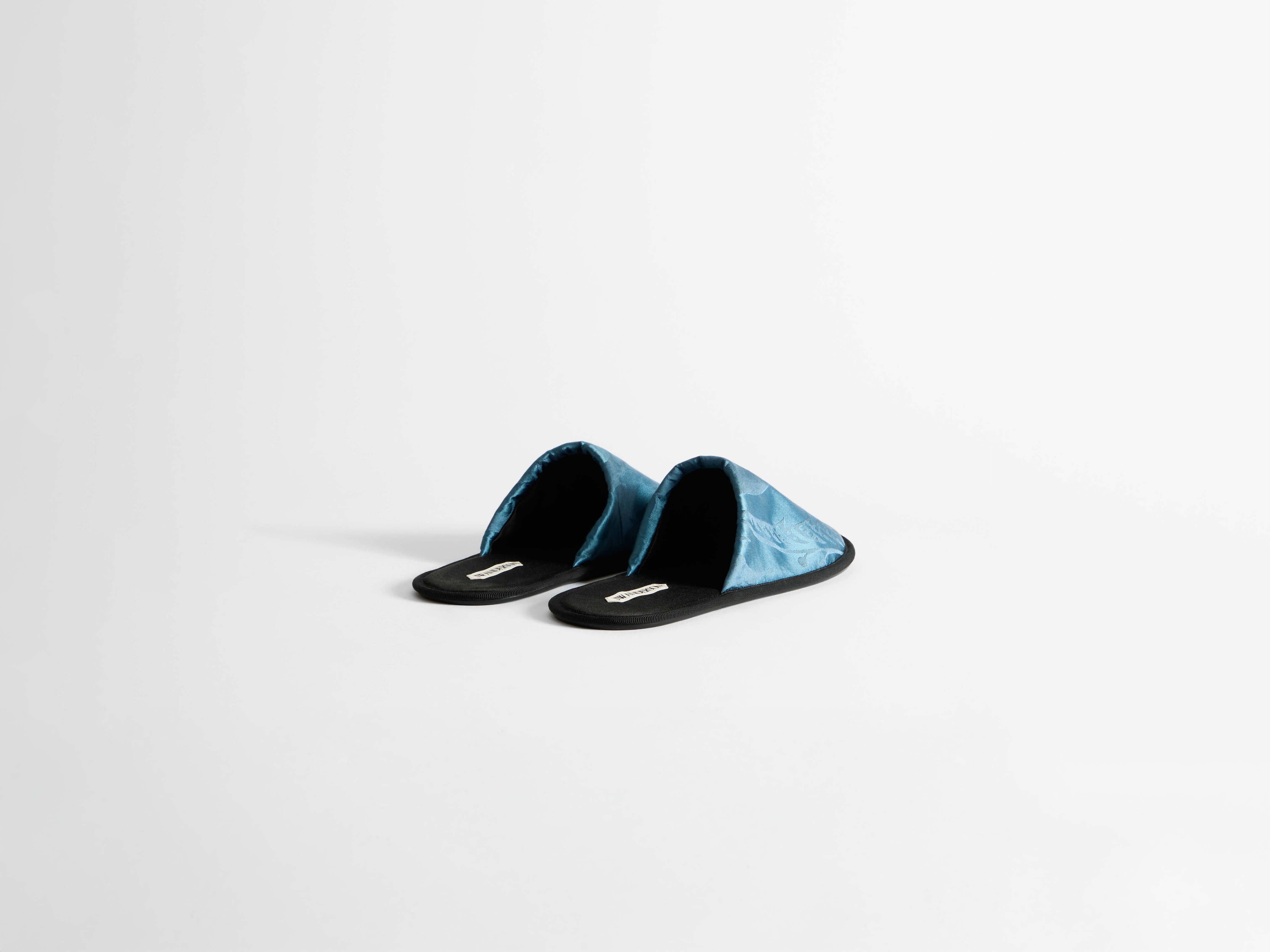 J.W.Anderson Shoes Close Toe Pantoletten Airforce Blau Seide