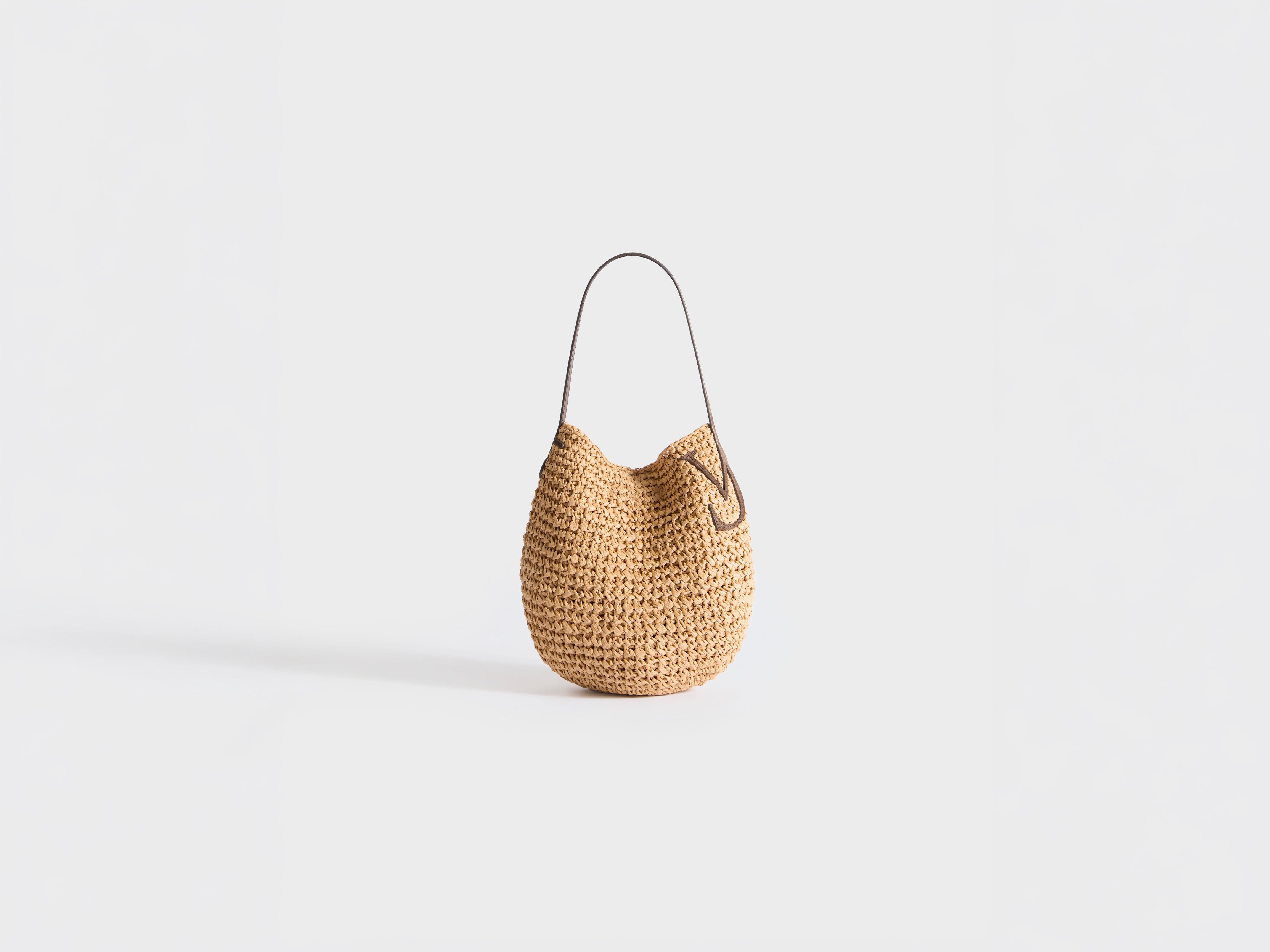 J.W.Anderson Small Bulb Bag Tasche natur-braun Raffia