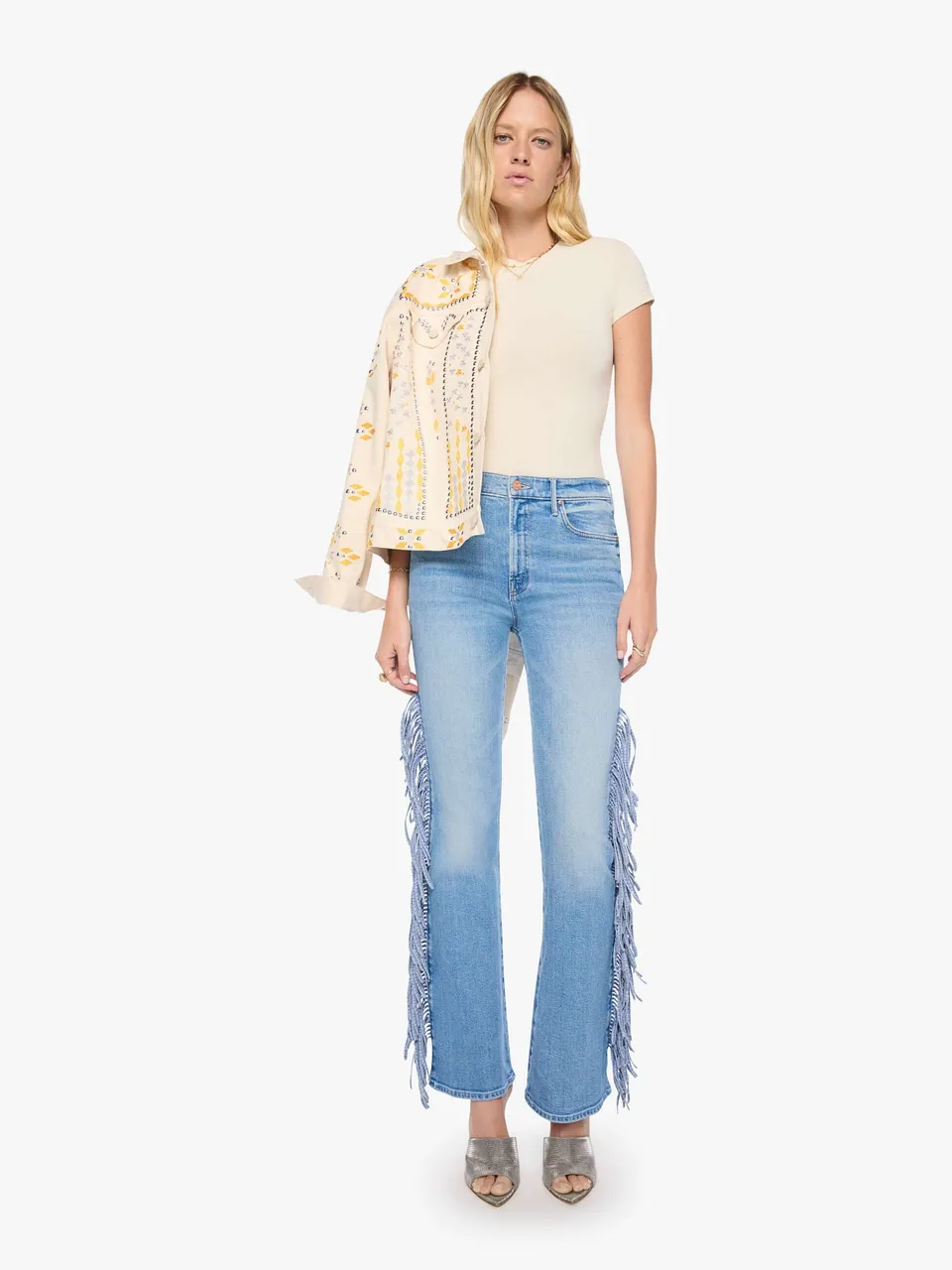 Mother The Fringe Desperado Sneak Jeans Saddle Up Bootcut