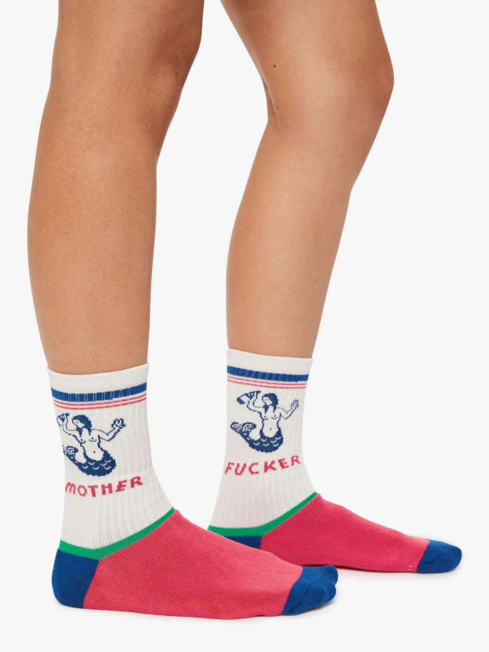 Mother The Half-Calf Socken Swim Club Weiß One Size