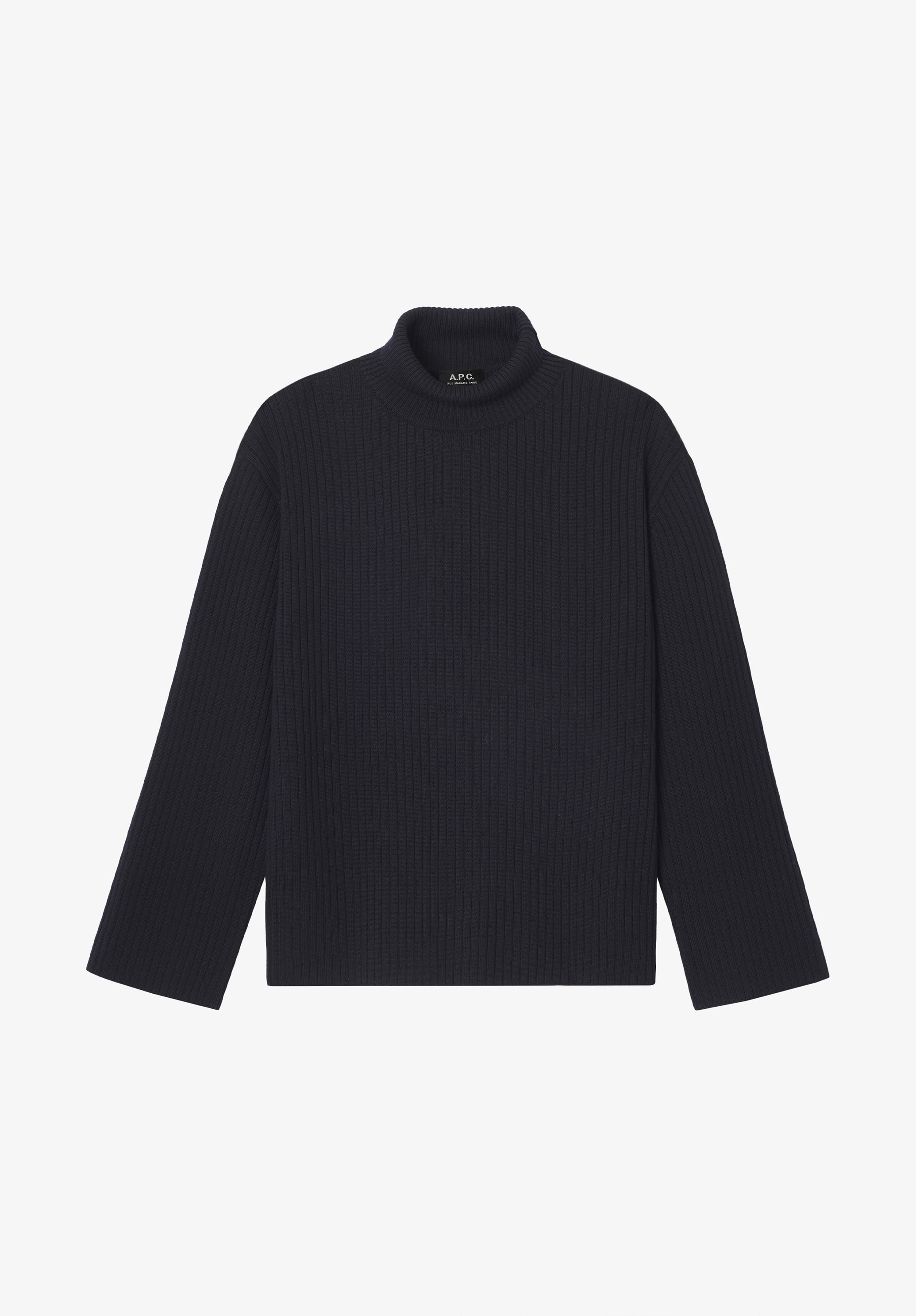 A.P.C. Stehkragen Pullover Marine Strick Größe M