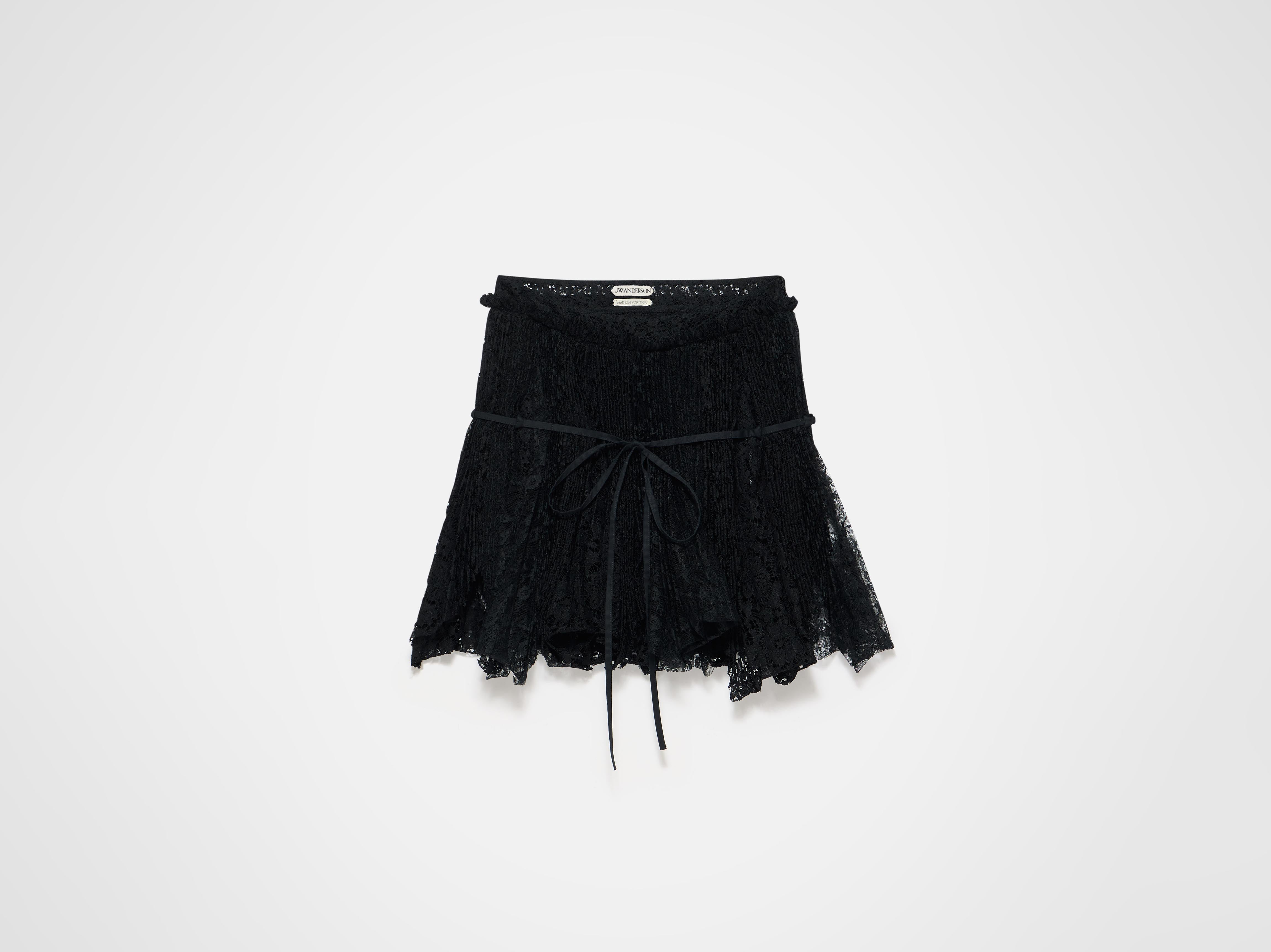 J.W.Anderson Mini Curtain Skirt Minirock Schwarz Spitze