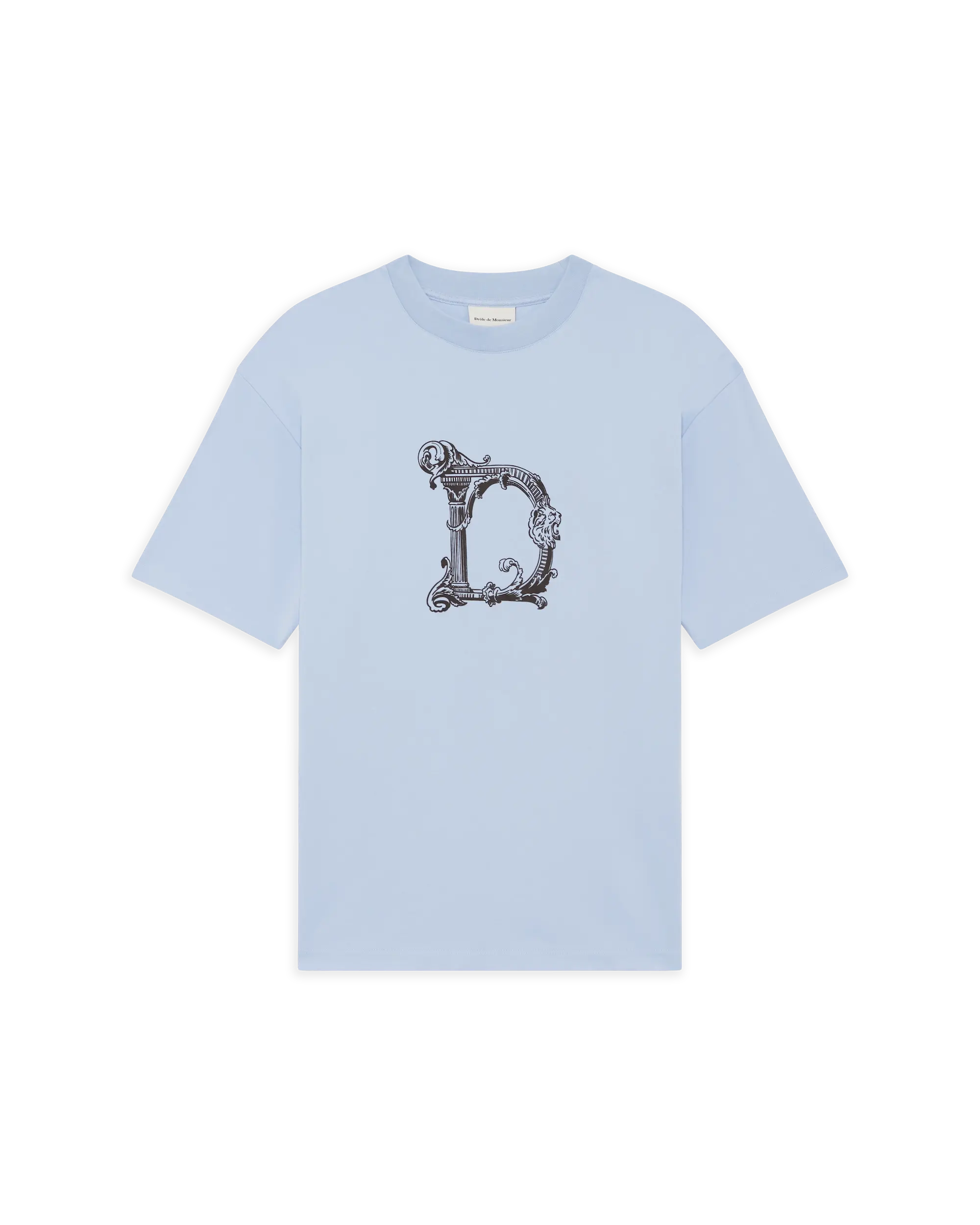 Drôle De Monsieur D Column T-Shirt hellblau Baumwolle