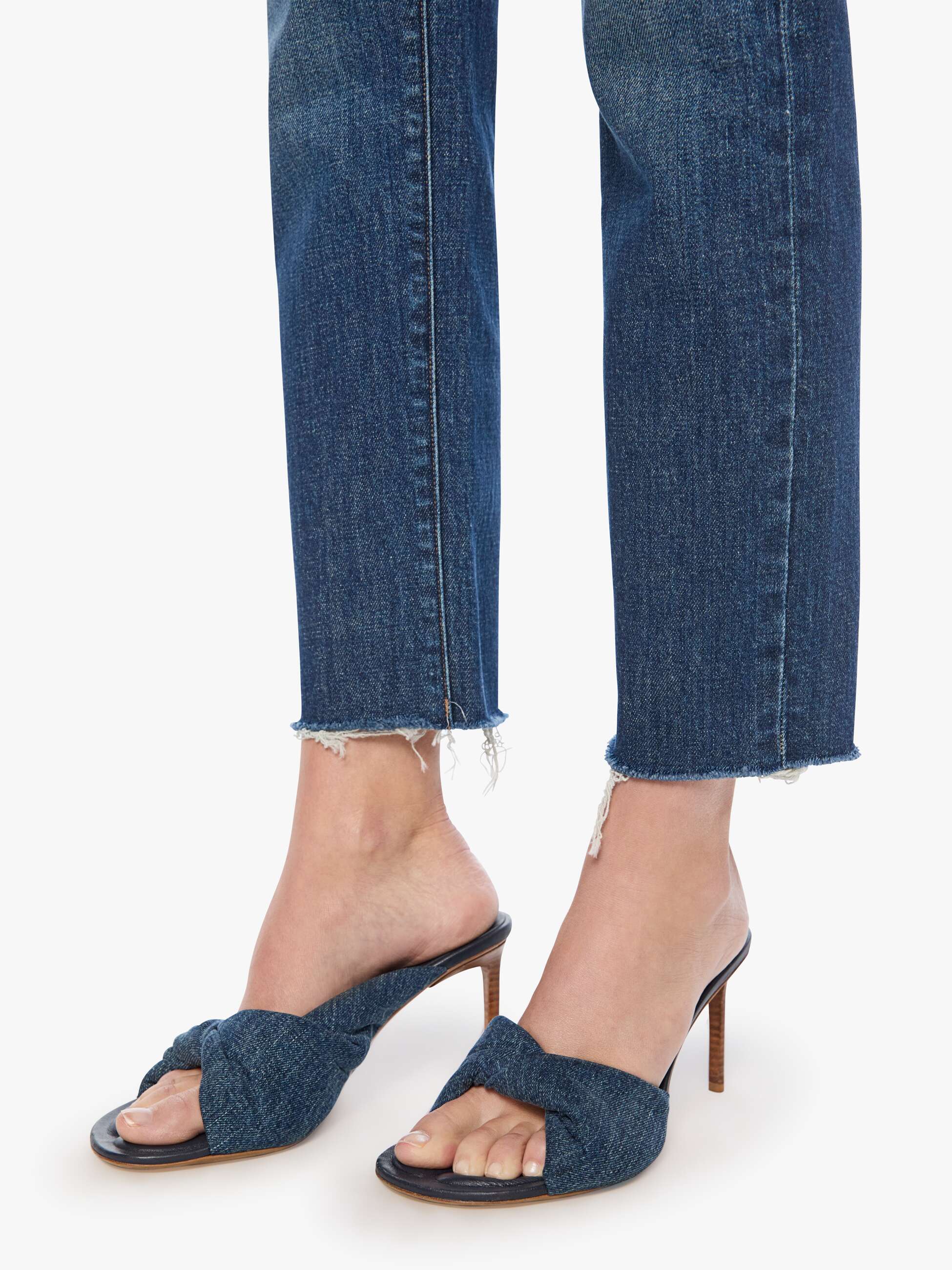 Mother Mid Rise Hiker Hover Fray Jeans That Belongs In A Museum