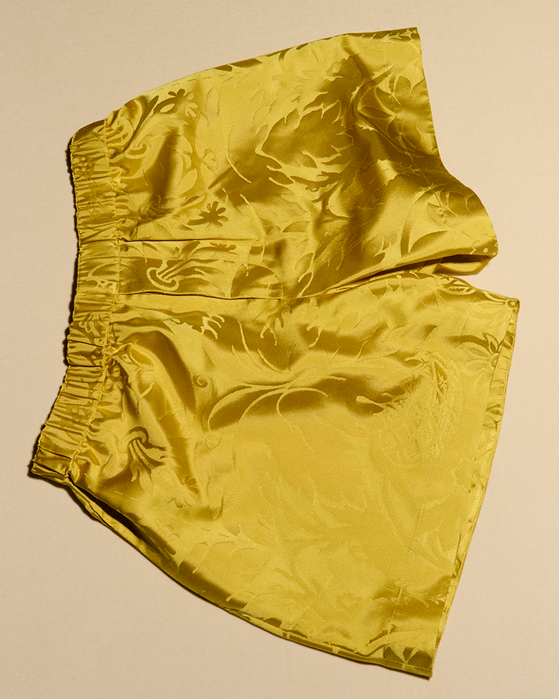 J.W.Anderson Damask Shorts Citrin Seide Herren