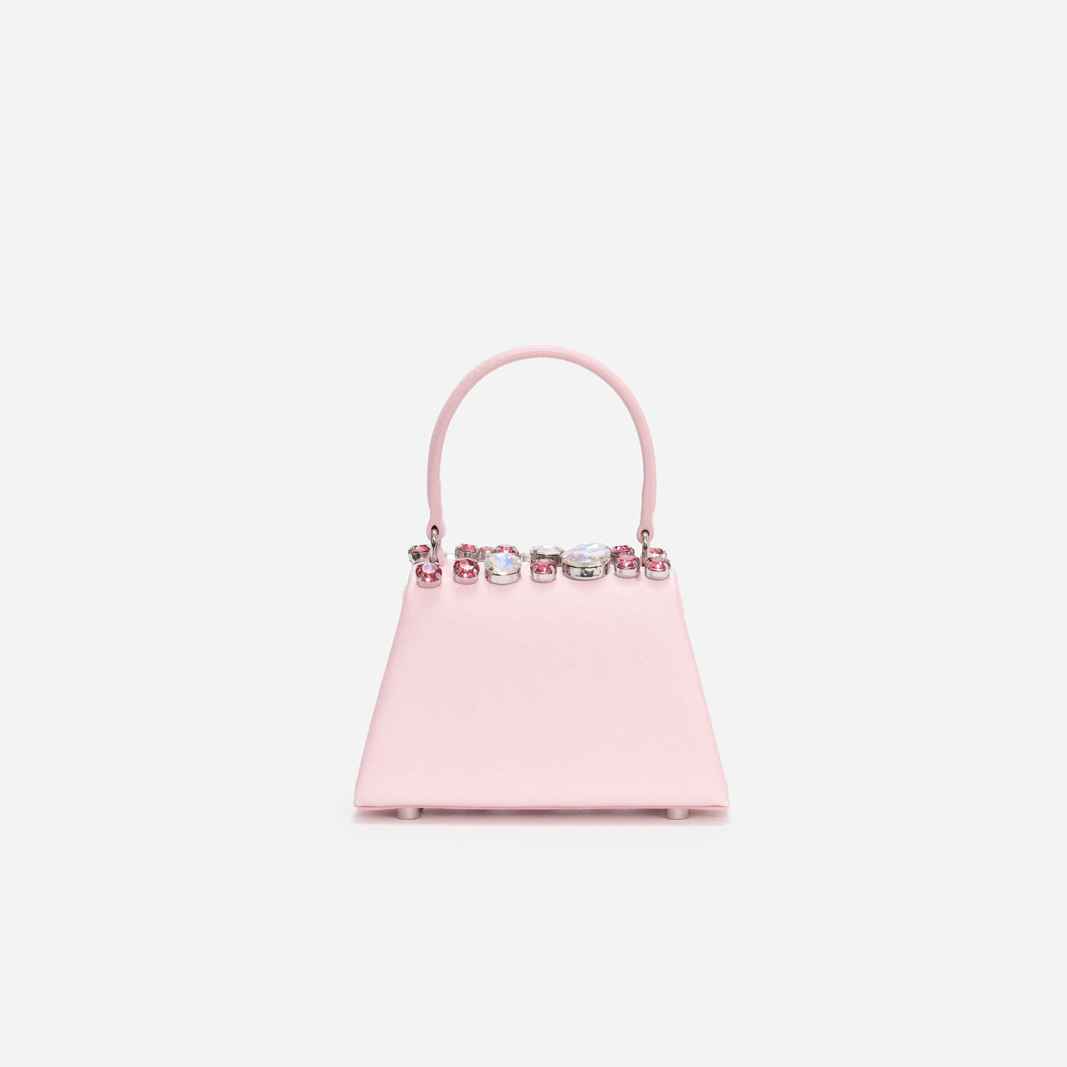 Self Portrait Pink Multi Crystal Mini Bag Tasche Rosa Satin Kristall
