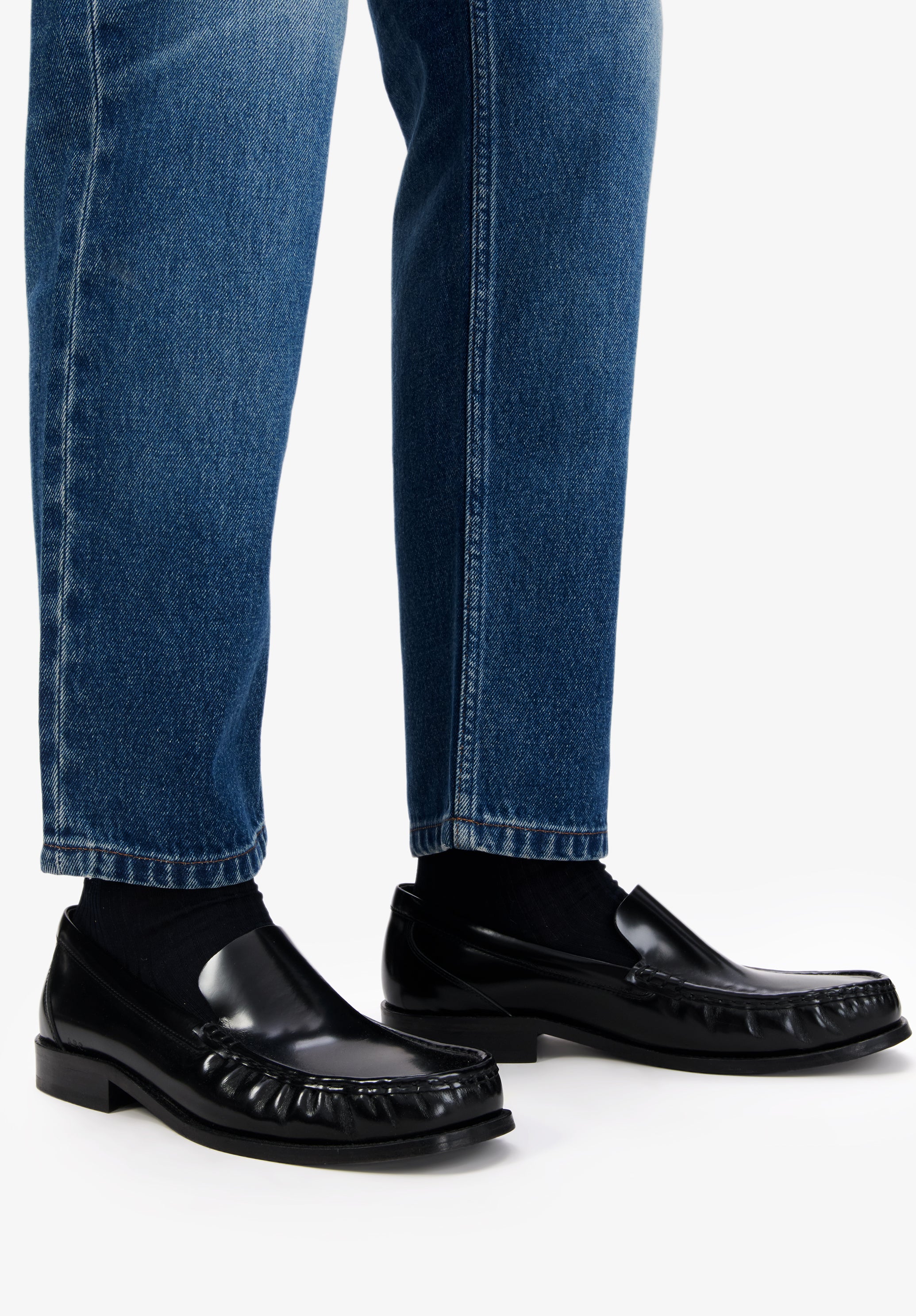 A.P.C. Mokassins Leder Eckig Gr. 40-45