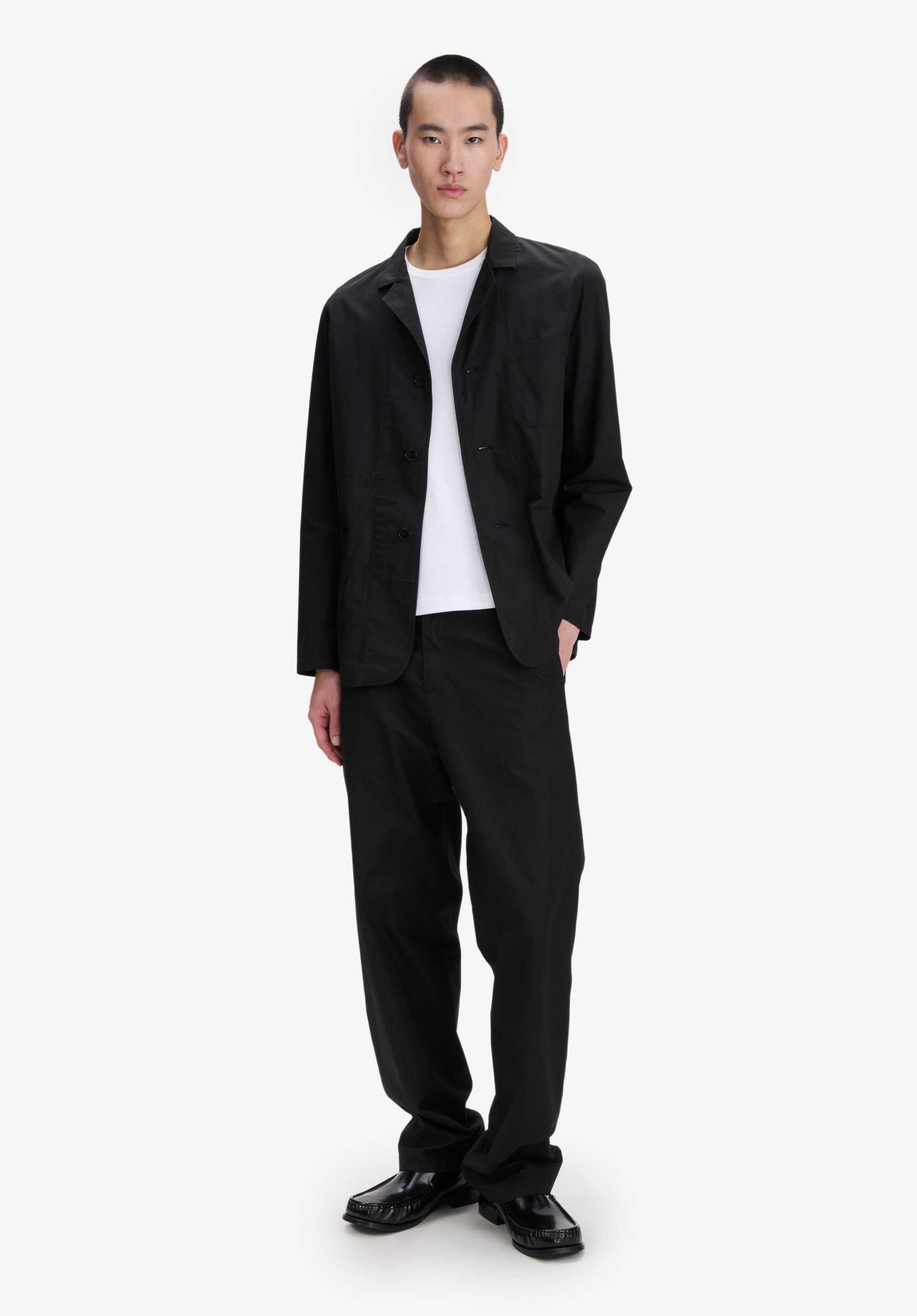 A.P.C. Hose Schwarz Bio-Baumwolle Gerade Gr. 50