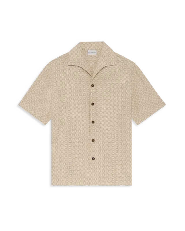 Drôle De Monsieur Chemise Graphique Hemd beige Print M