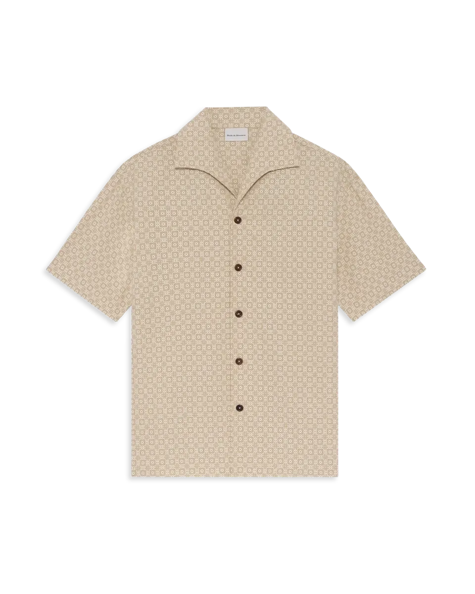 Drôle De Monsieur Chemise Graphique Hemd beige Print M