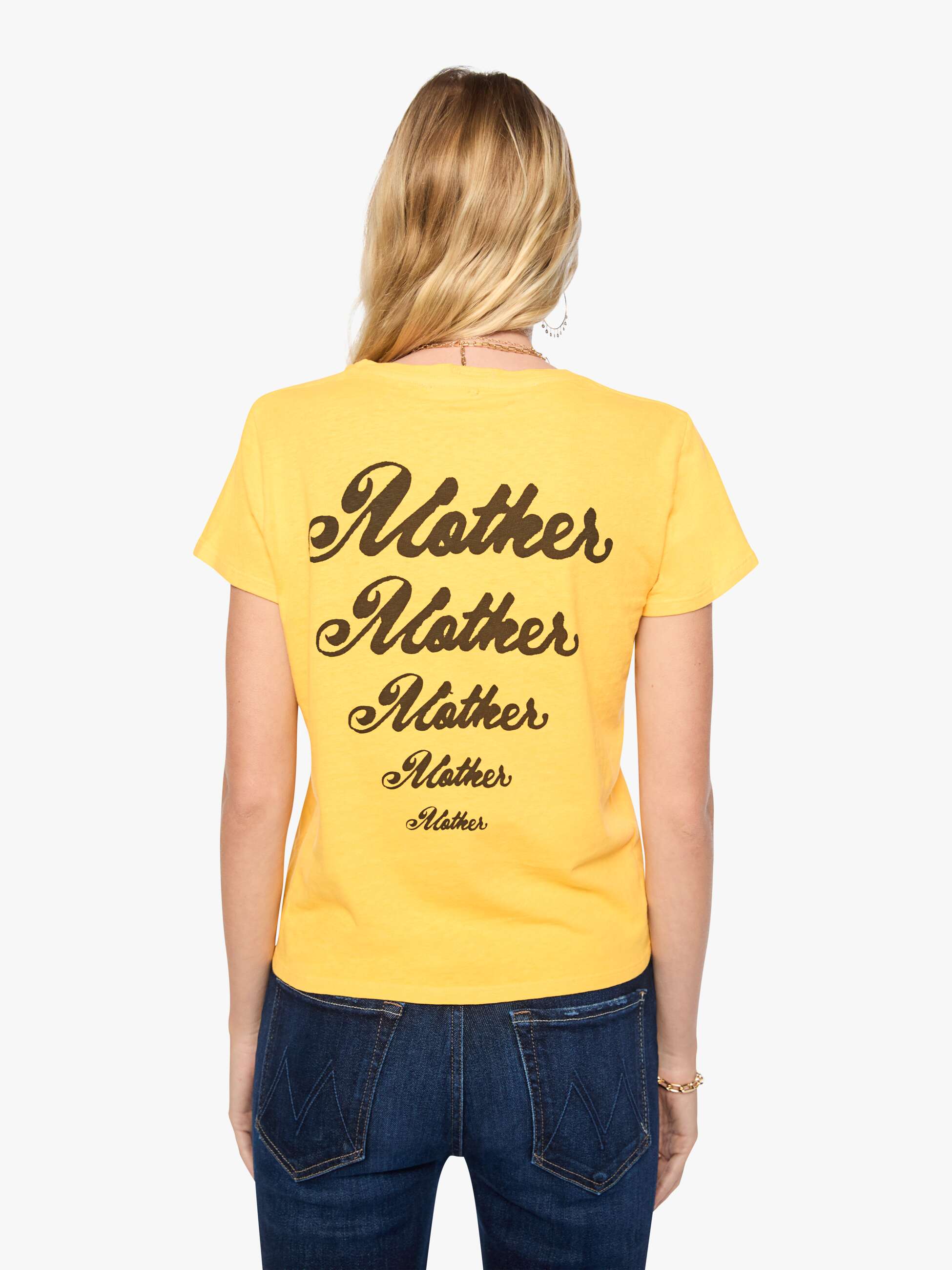 Mother The Lil Goodie Goodie T-Shirt Dirty Tricks Gelb Print