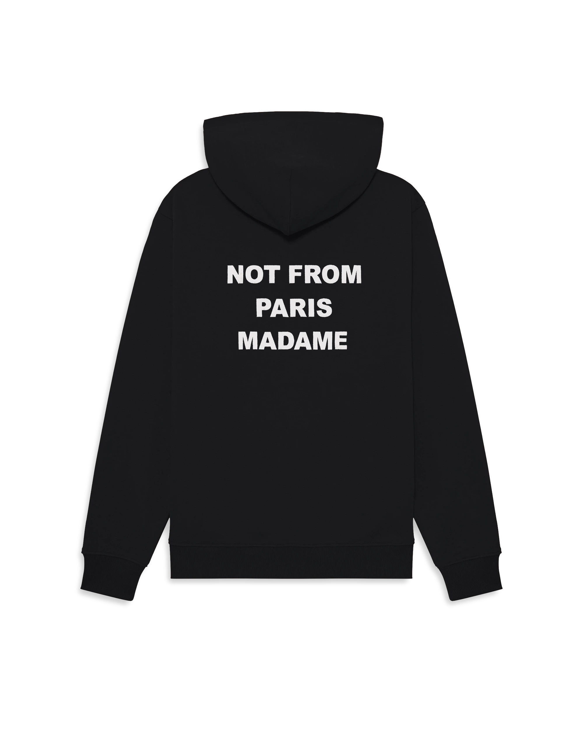 Drôle De Monsieur Le Hoodie Slogan Hoodie Schwarz Baumwolle