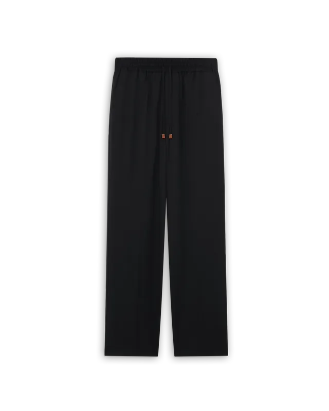 Drôle De Monsieur Pantalon Droit Hose Schwarz Wolle
