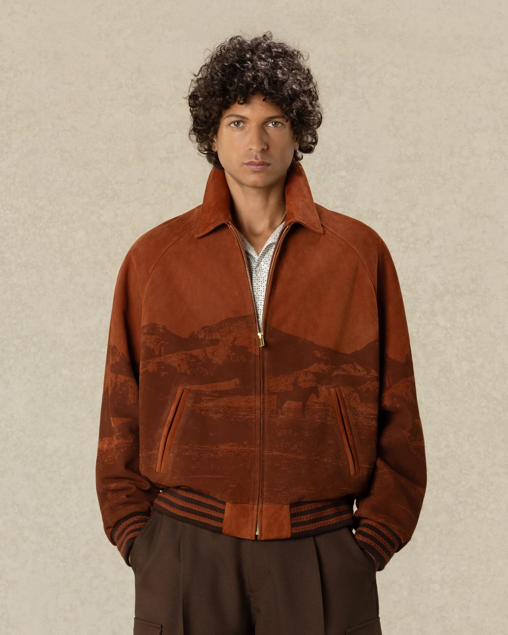 Drôle De Monsieur Landscape Bomberjacke braun Leder