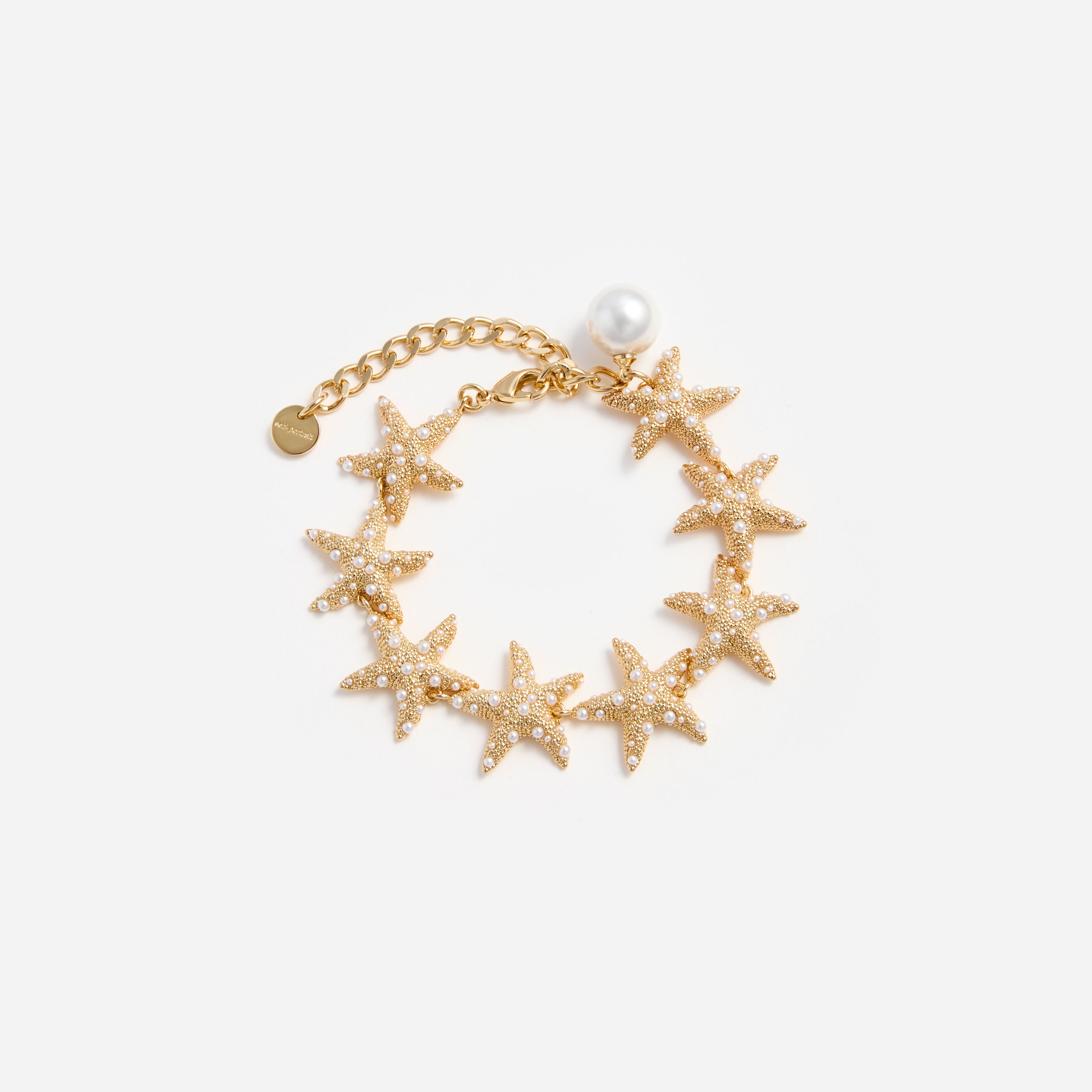 Self Portrait Textured Gold Sea Star Armband One Size Perle
