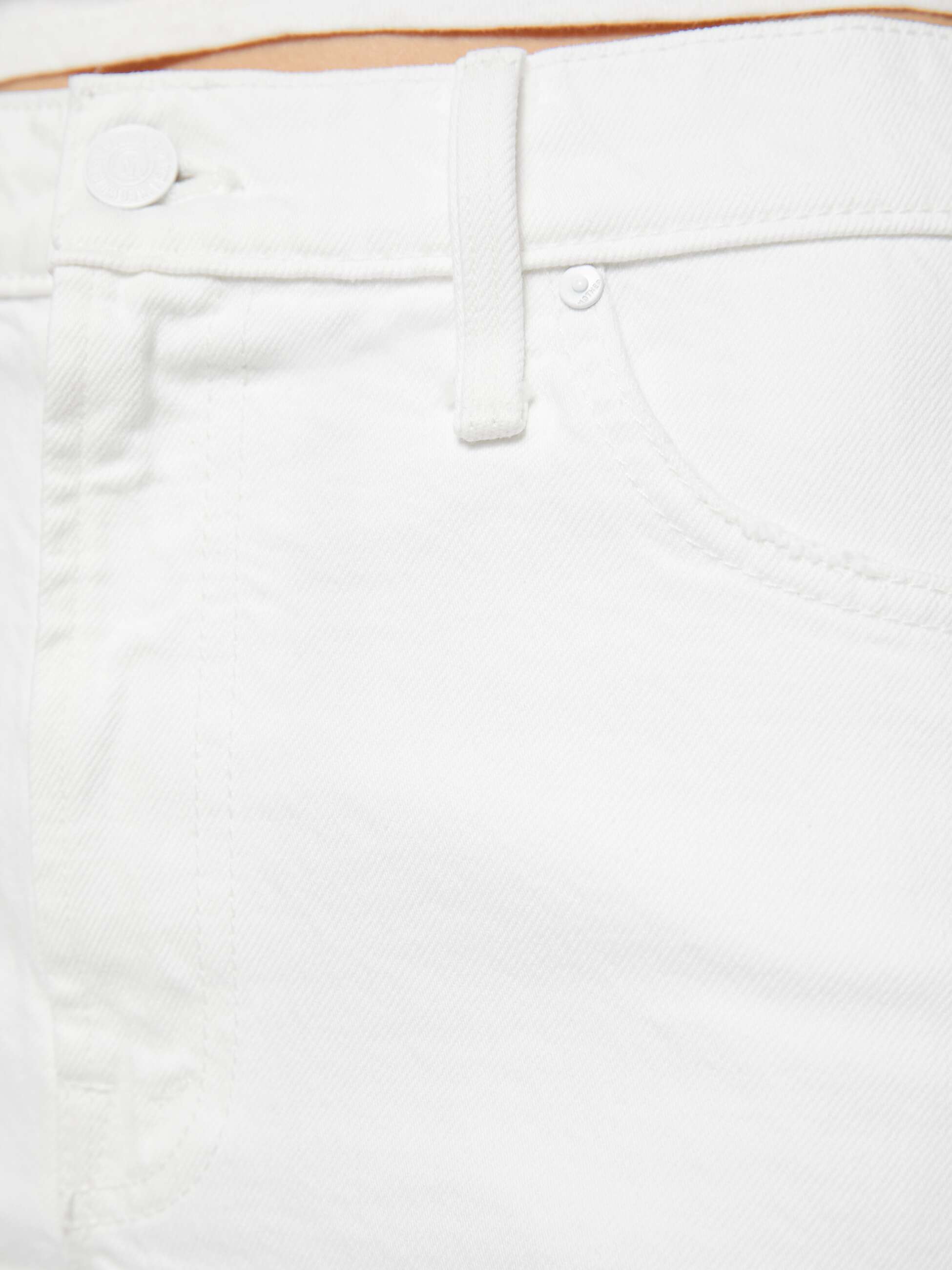MOTHER Shorts The Dodger Short Shorts Picket Fence Weiss Mid Rise