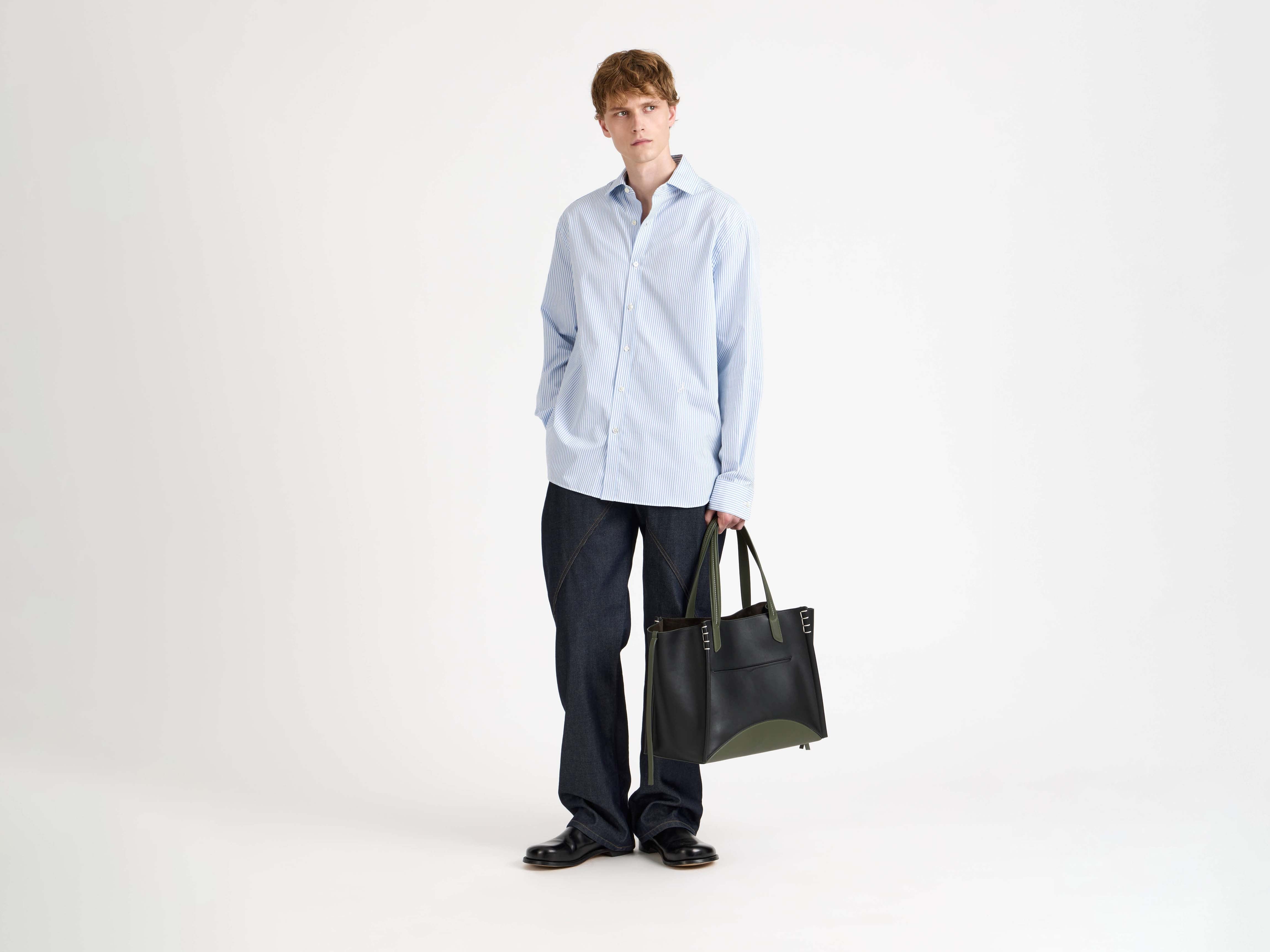 J.W.Anderson Dress Shirt Hemd Blau Weiß Poplin