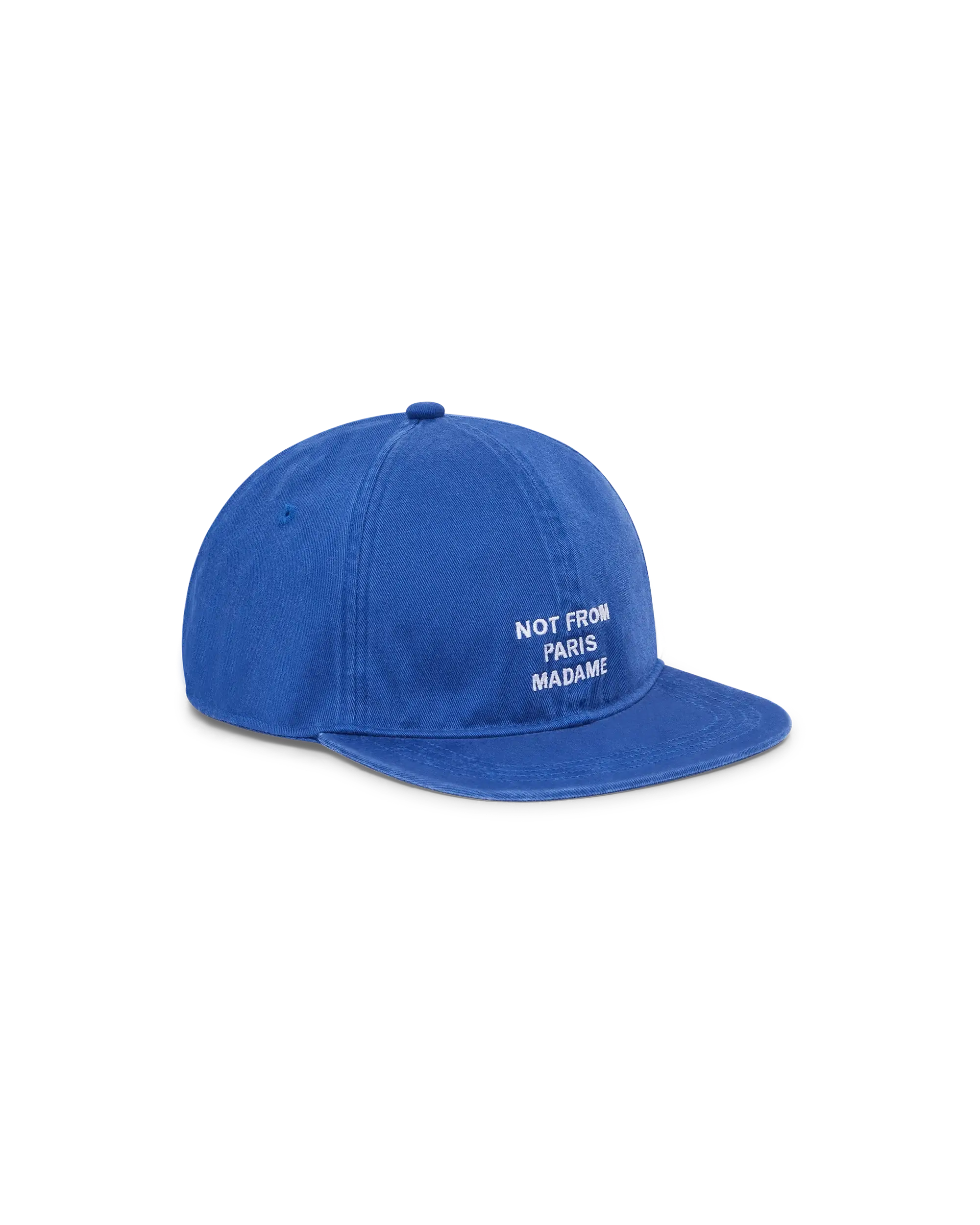 Drôle De Monsieur Flat Slogan Cap Cap Blau OS Baumwolle