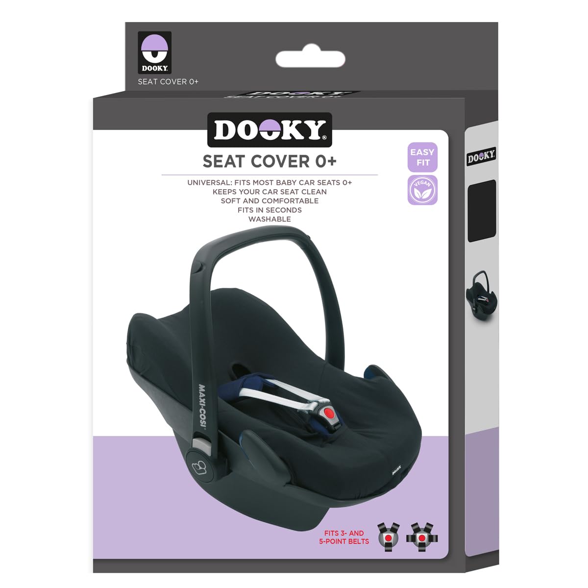 Dooky Seat Cover 0+ Babyschalenbezug 0-13 kg Black Uni