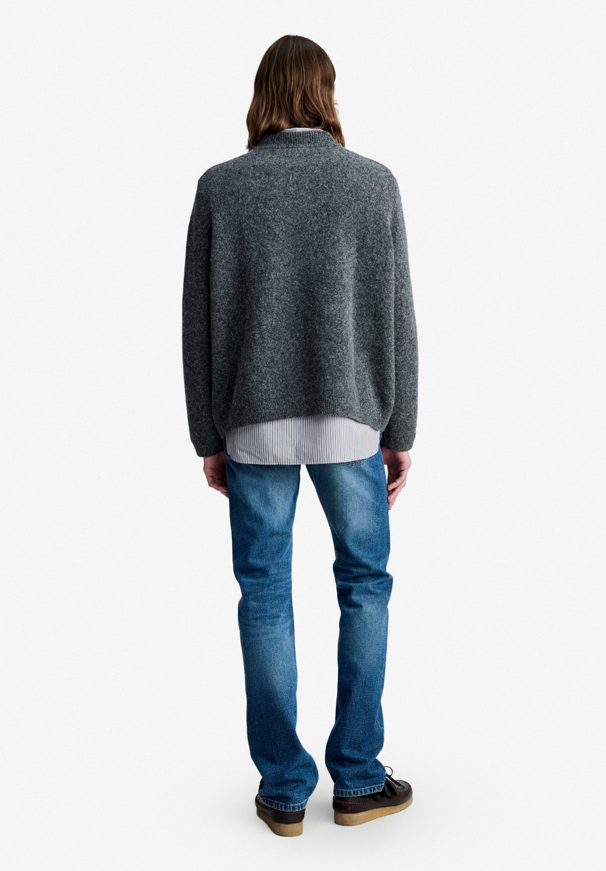 A.P.C. Pullover Strick anthrazit weit Gr. M
