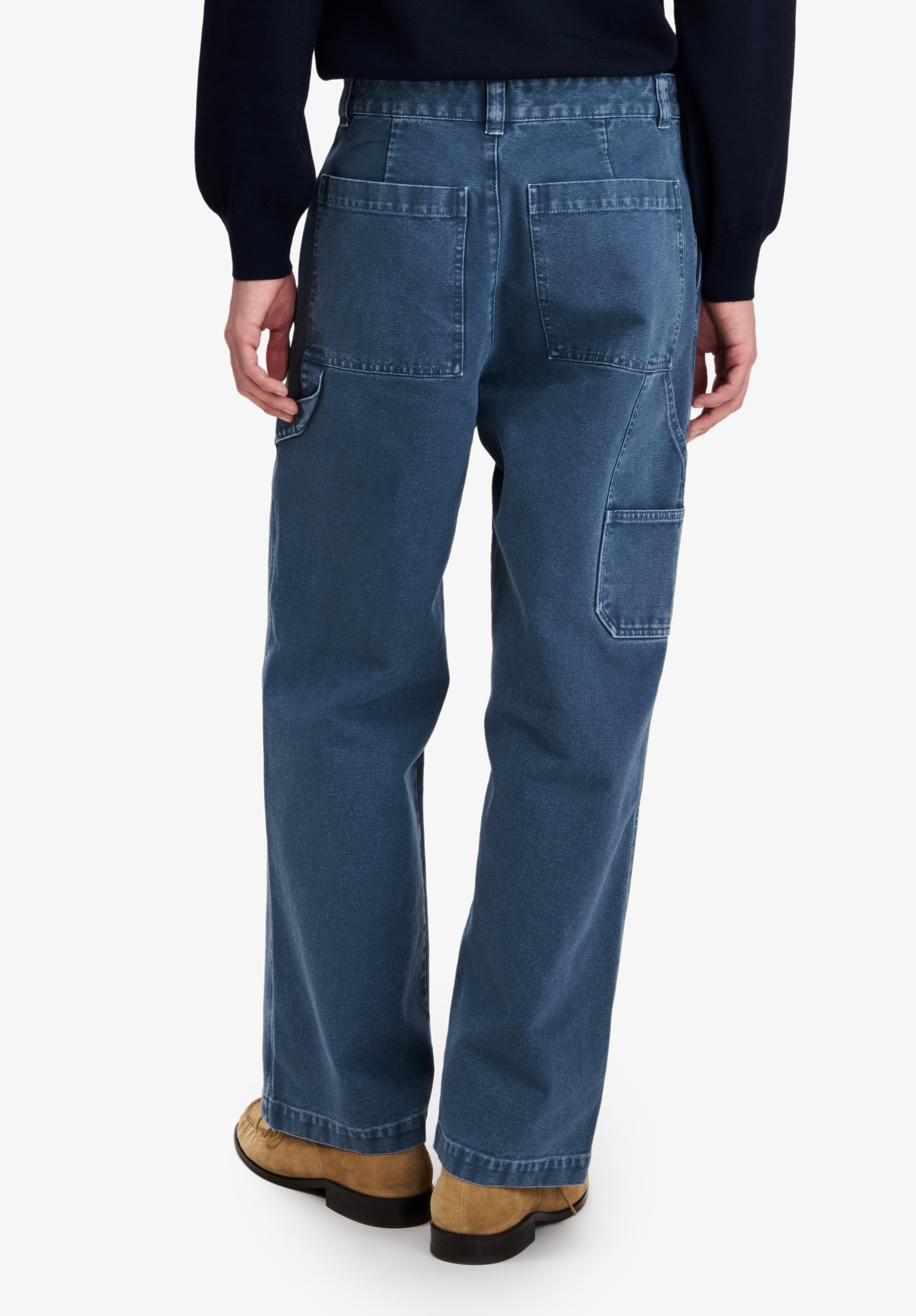 A.P.C. Carpenter-Hose Blau Canvas Gr. 48