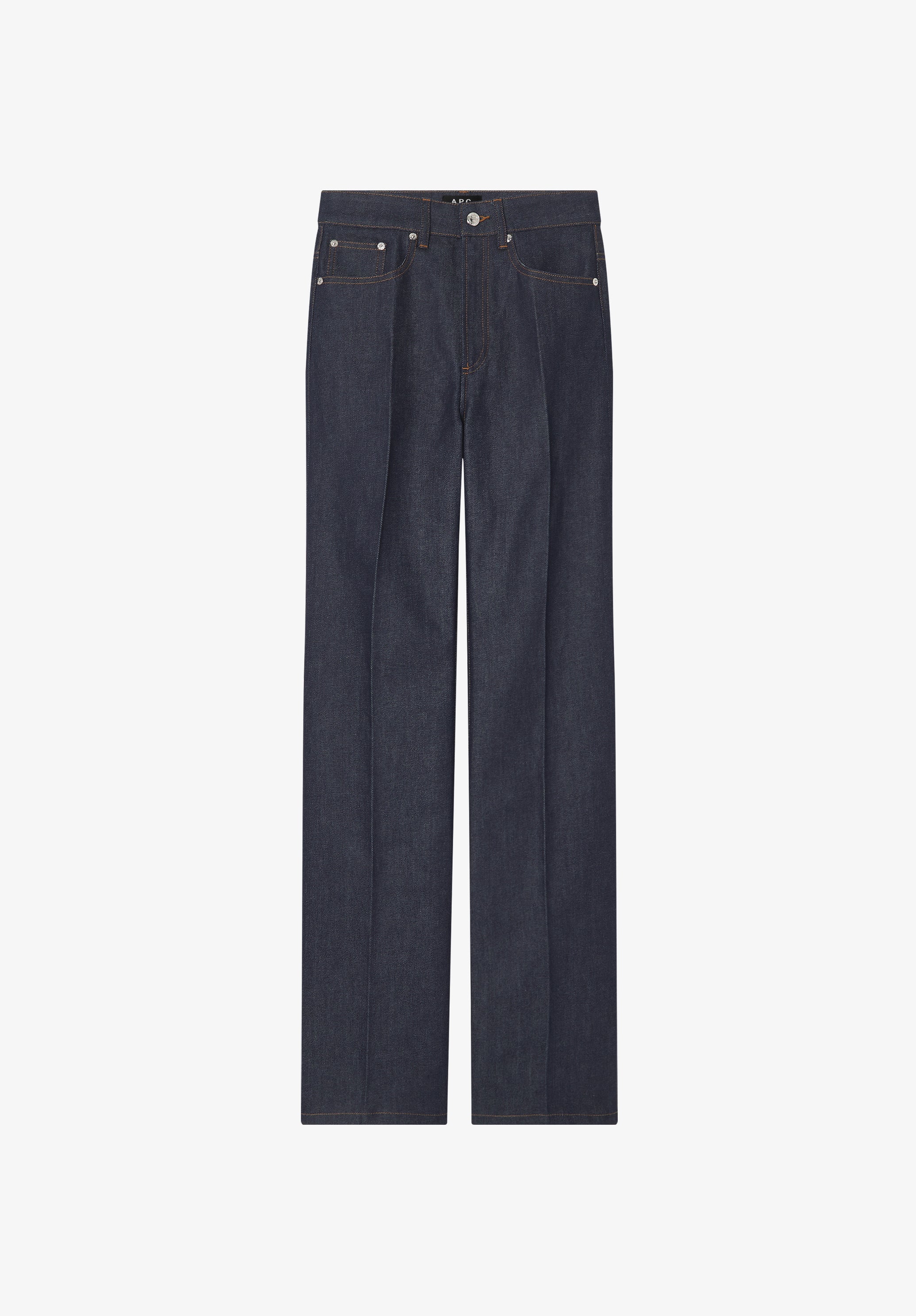 A.P.C. Domino Jeans Denim hohe Taille gerades Bein