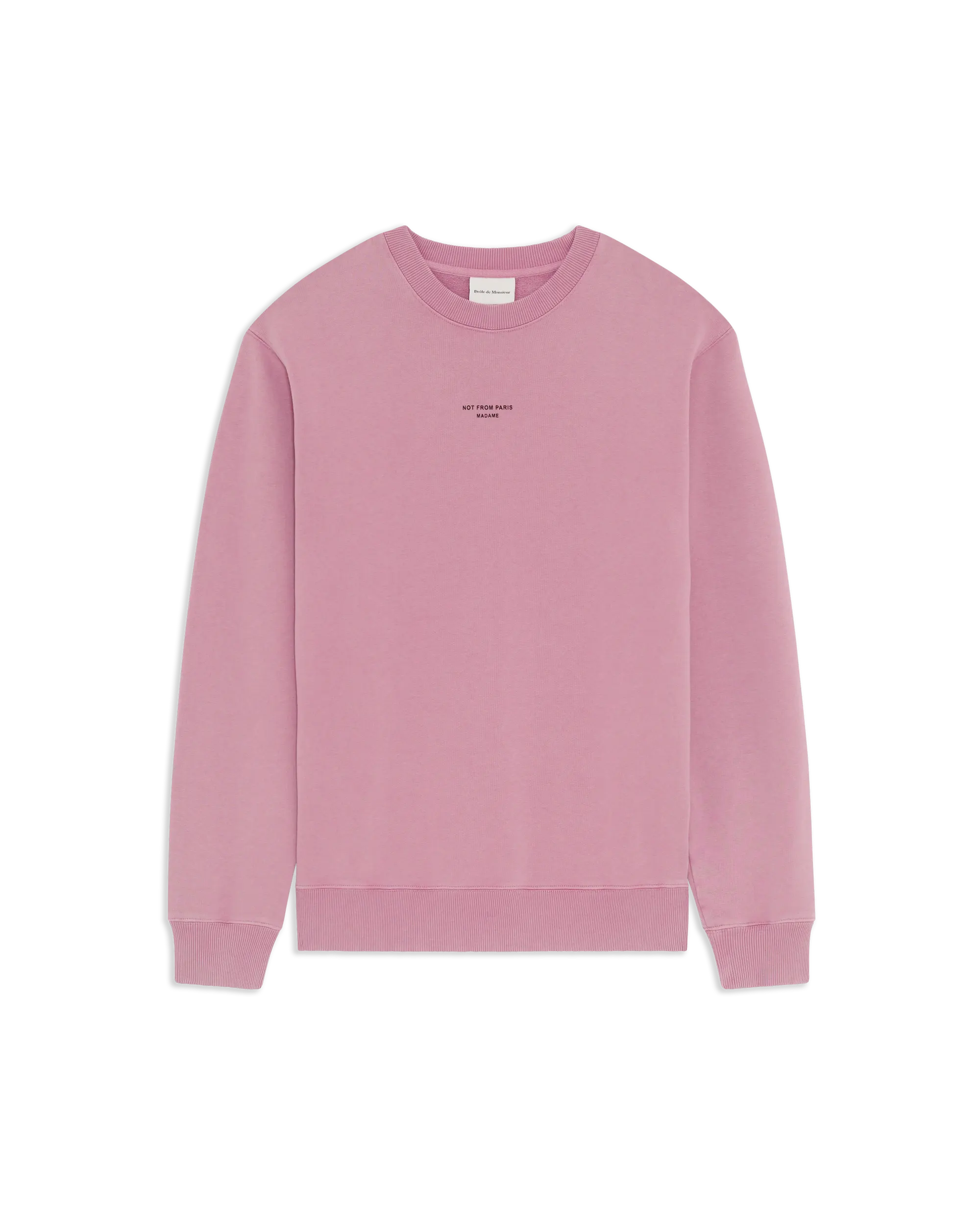 Drôle De Monsieur Washed Slogan Sweatshirt Pink Baumwolle