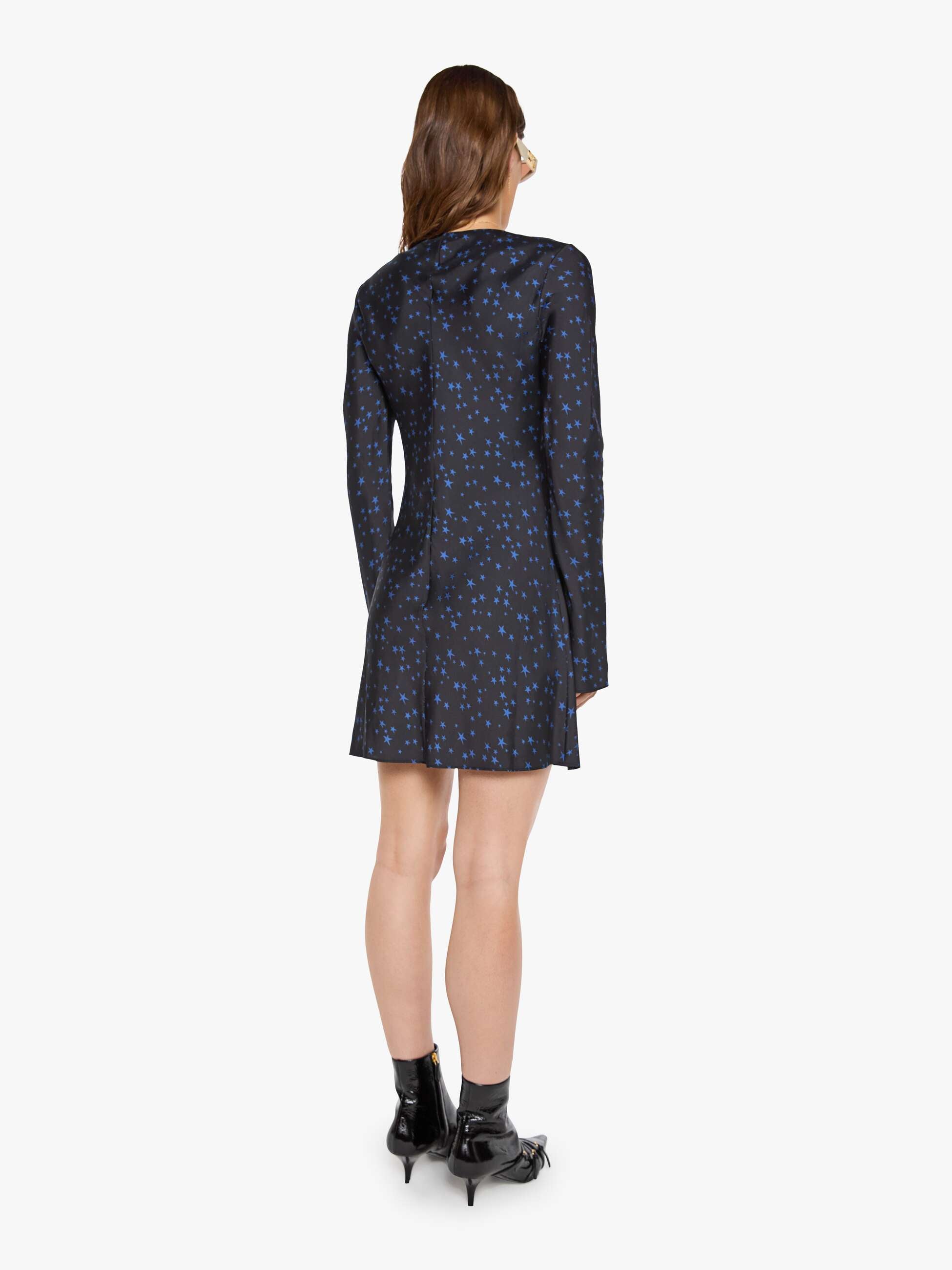 Mother The Slip Up Minikleid Rock Star Schwarz Seide Sterne