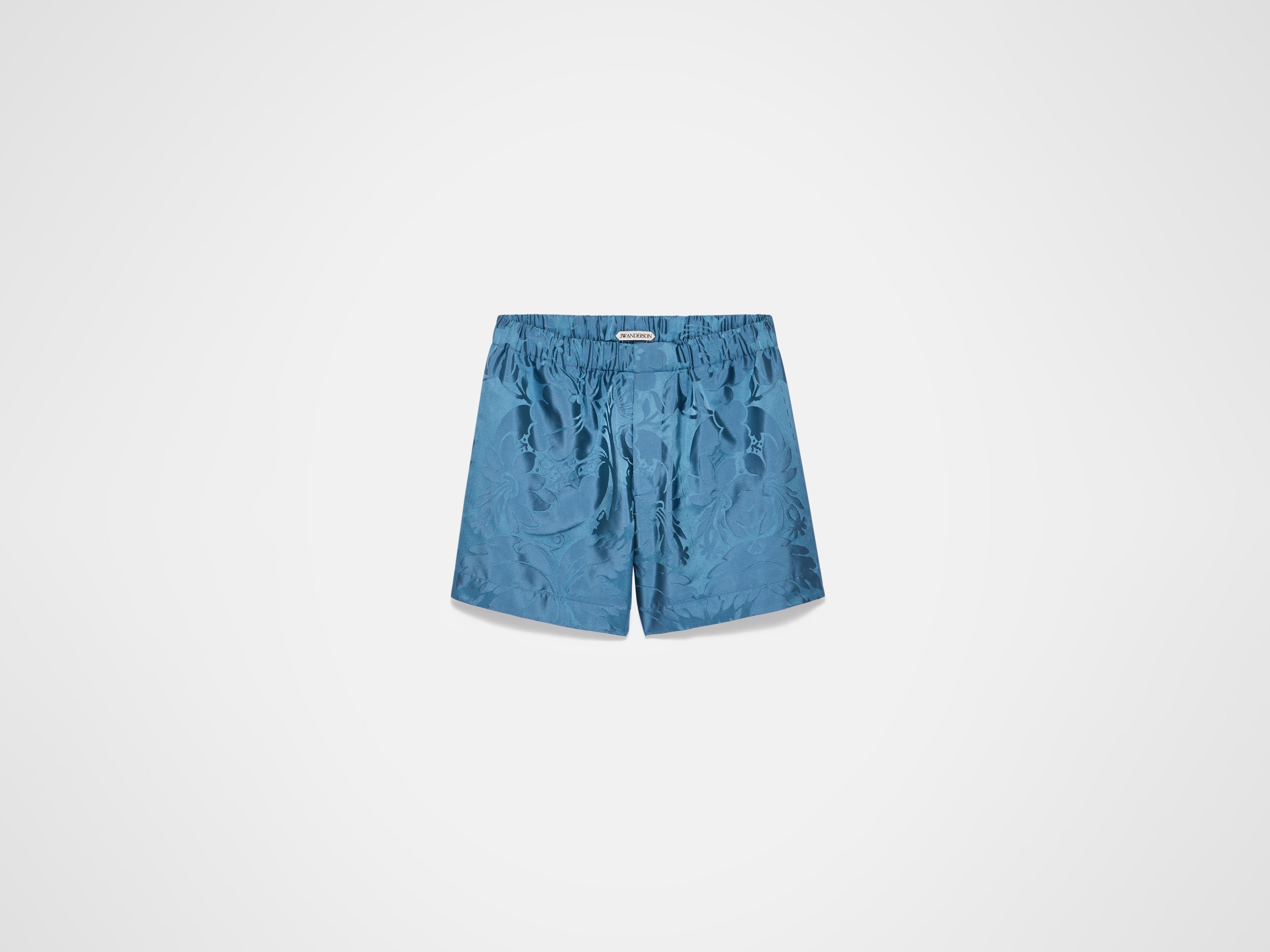 J.W.Anderson Damask Woven Shorts Herren Seidenshorts Airforce Blue