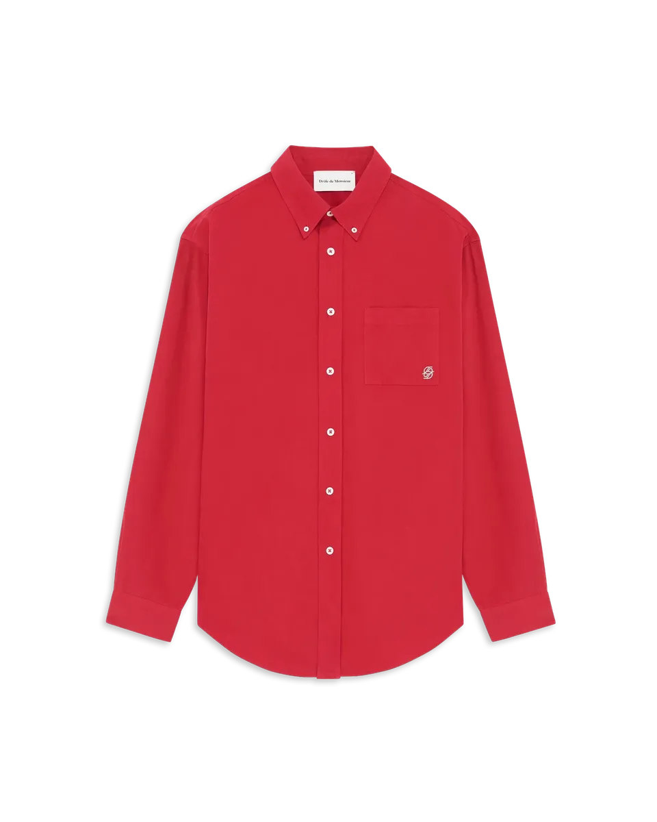 Drôle De Monsieur Shirts I-SH240 Hemd Rot Baumwolle