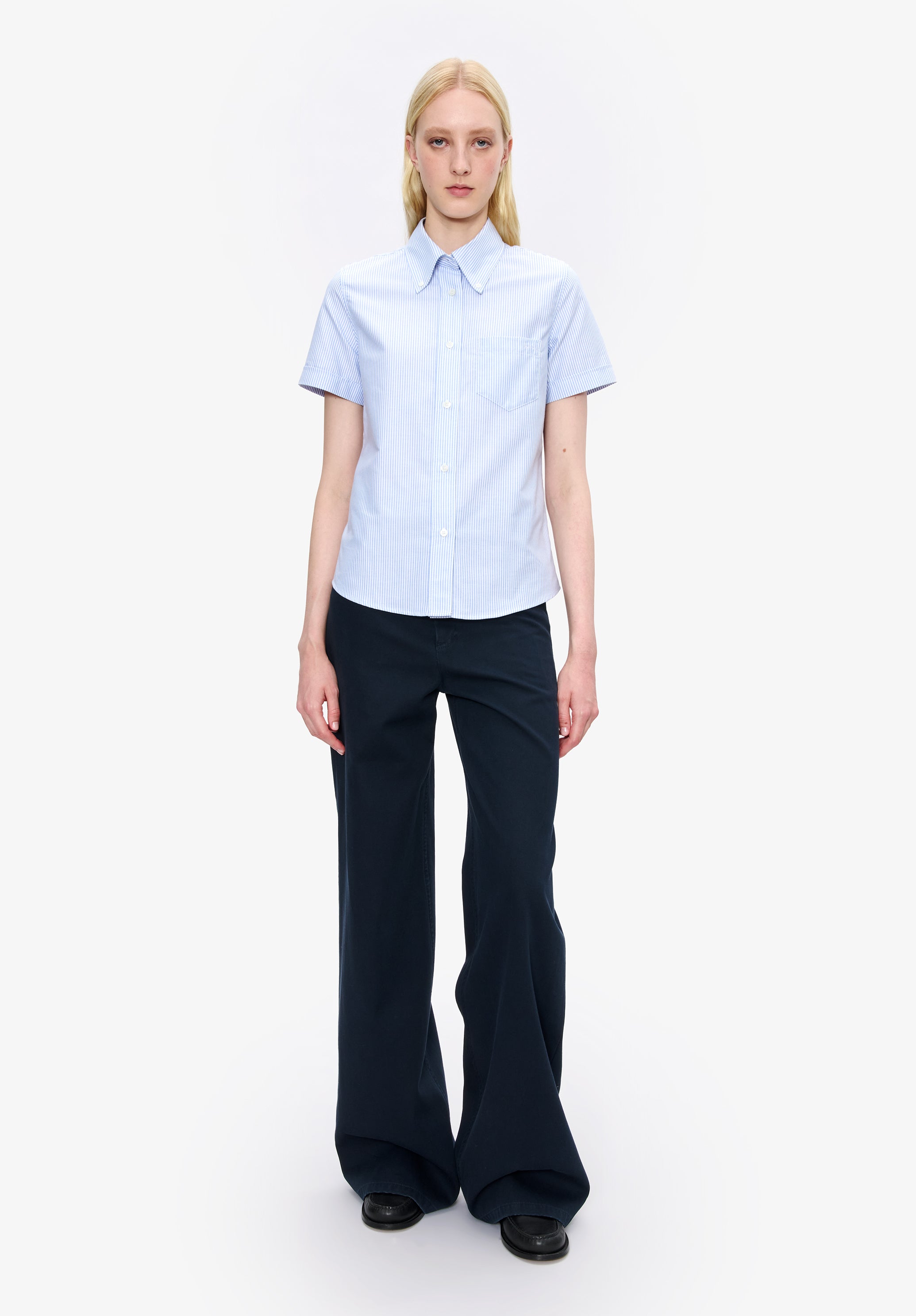 A.P.C. Hemd Uniforme Hemd blau Bio-Baumwolle